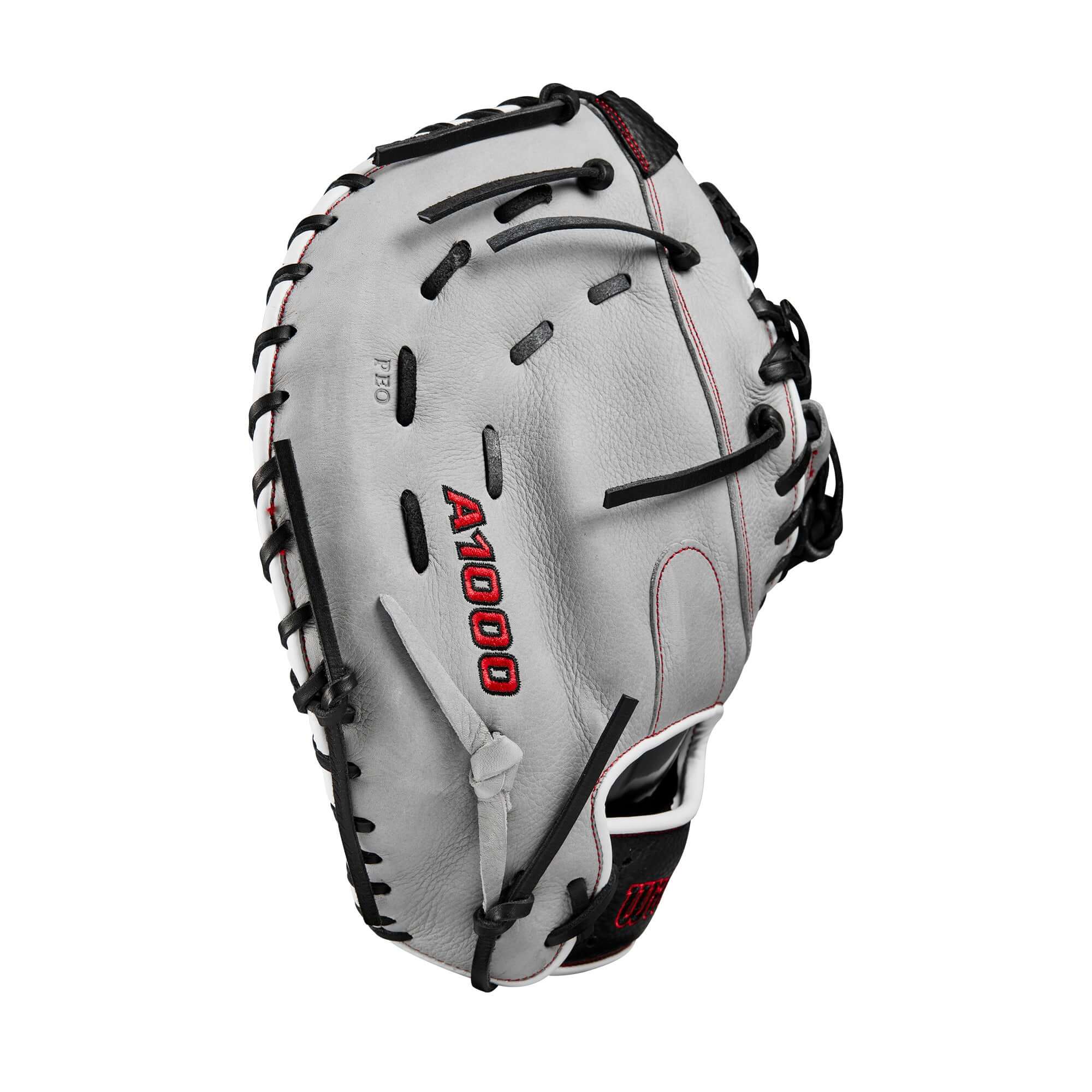 Wilson 2024 A1000 1620 Fastpitch Softball First Base Mitt - 12.5" - Silver/Black/Red - Image 5