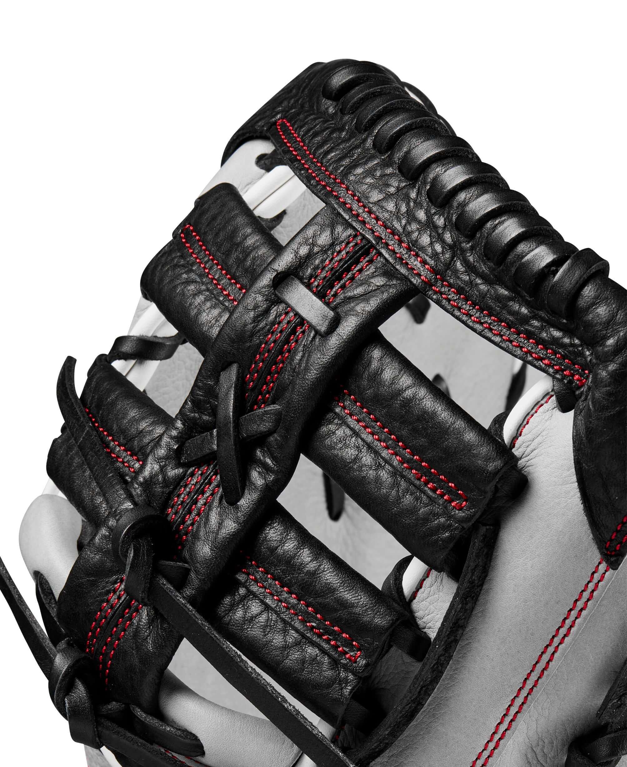 Wilson 2024 A1000 1620 Fastpitch Softball First Base Mitt - 12.5" - Silver/Black/Red - Image 6