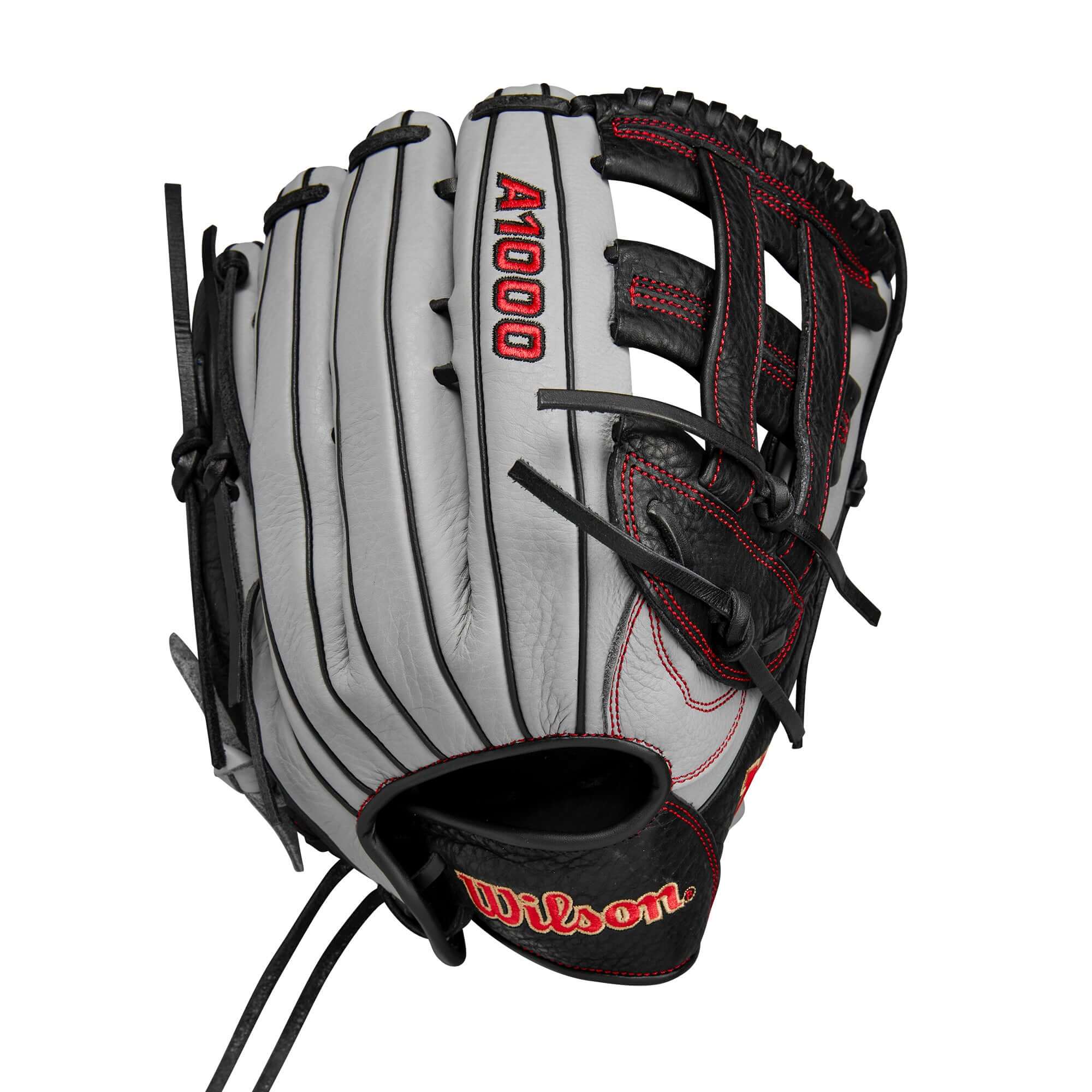 Wilson 2024 A1000 1750 Outfield Baseball Glove Silver/Black/Red 12.5" - Image 2