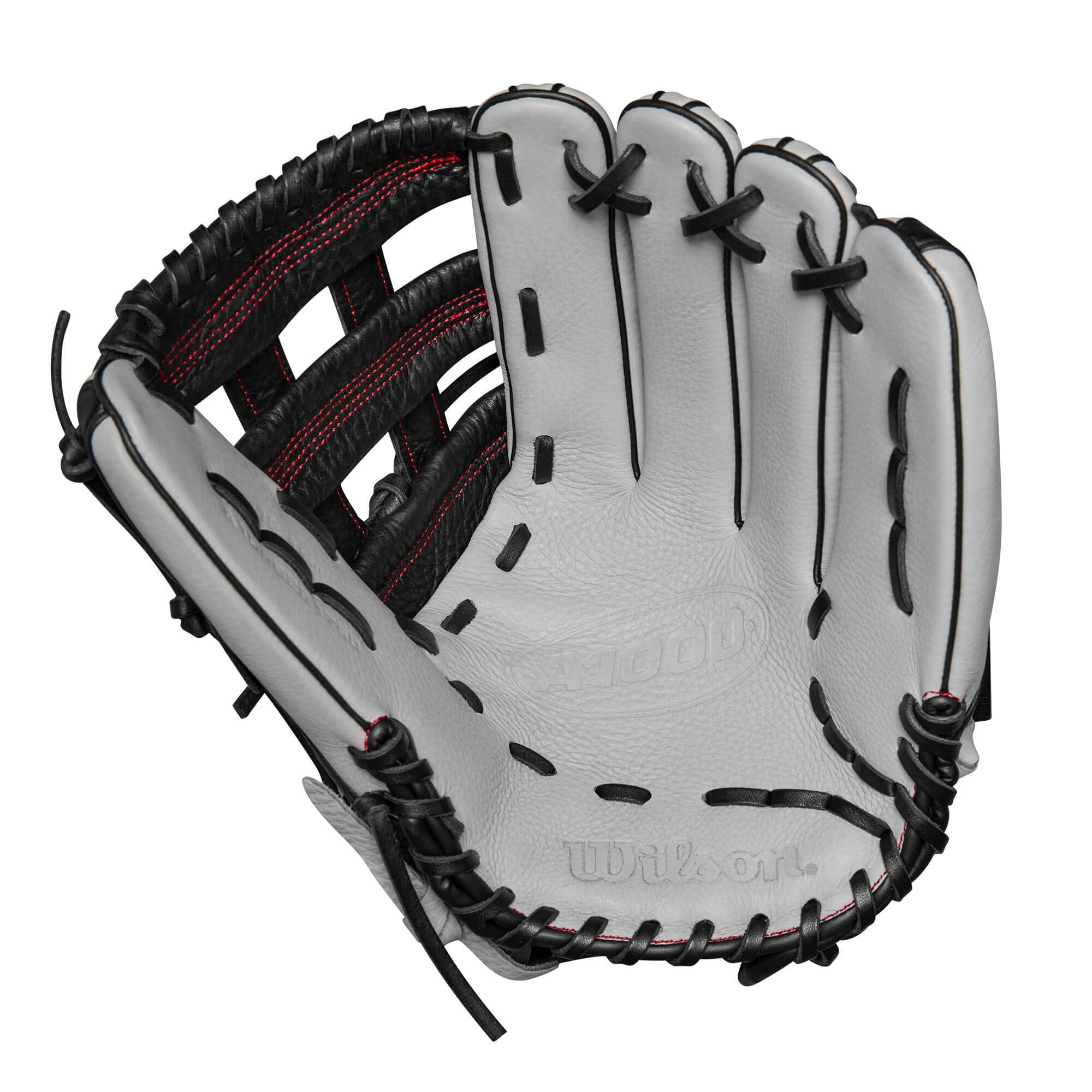 Wilson 2024 A1000 1750 Outfield Baseball Glove Silver/Black/Red 12.5" - Image 3