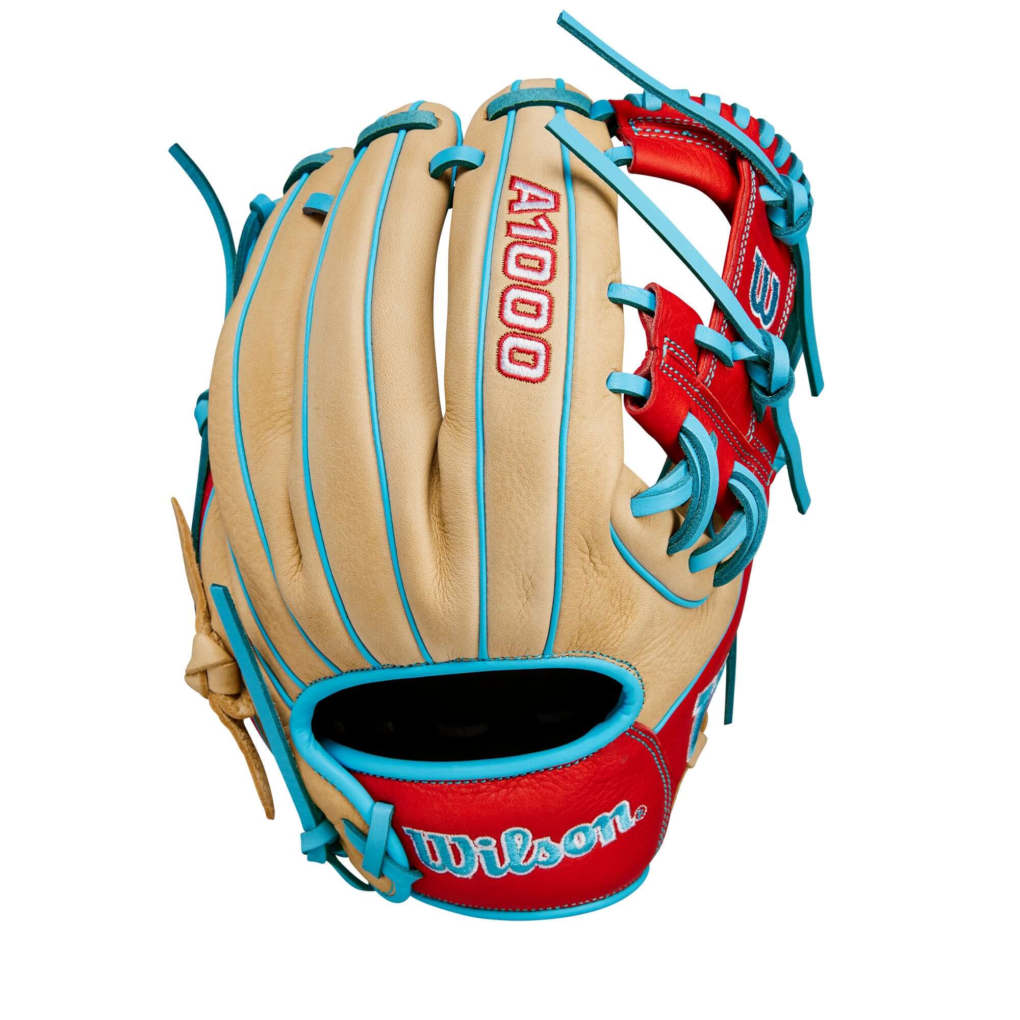 Wilson 2024 A1000 1786 Infield Baseball Glove Blonde/Red/Blue 11.5" - Image 2