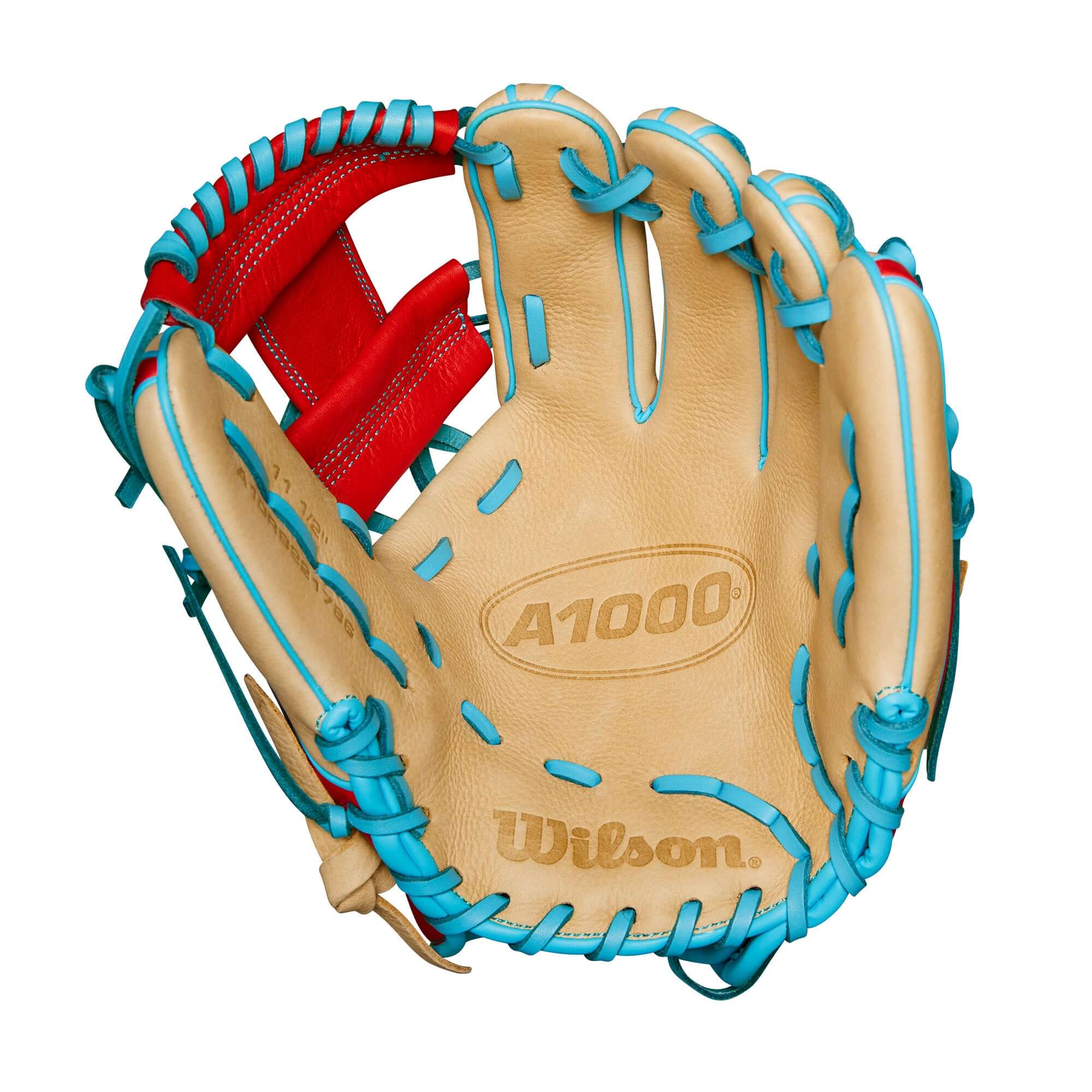 Wilson 2024 A1000 1786 Infield Baseball Glove Blonde/Red/Blue 11.5" - Image 3