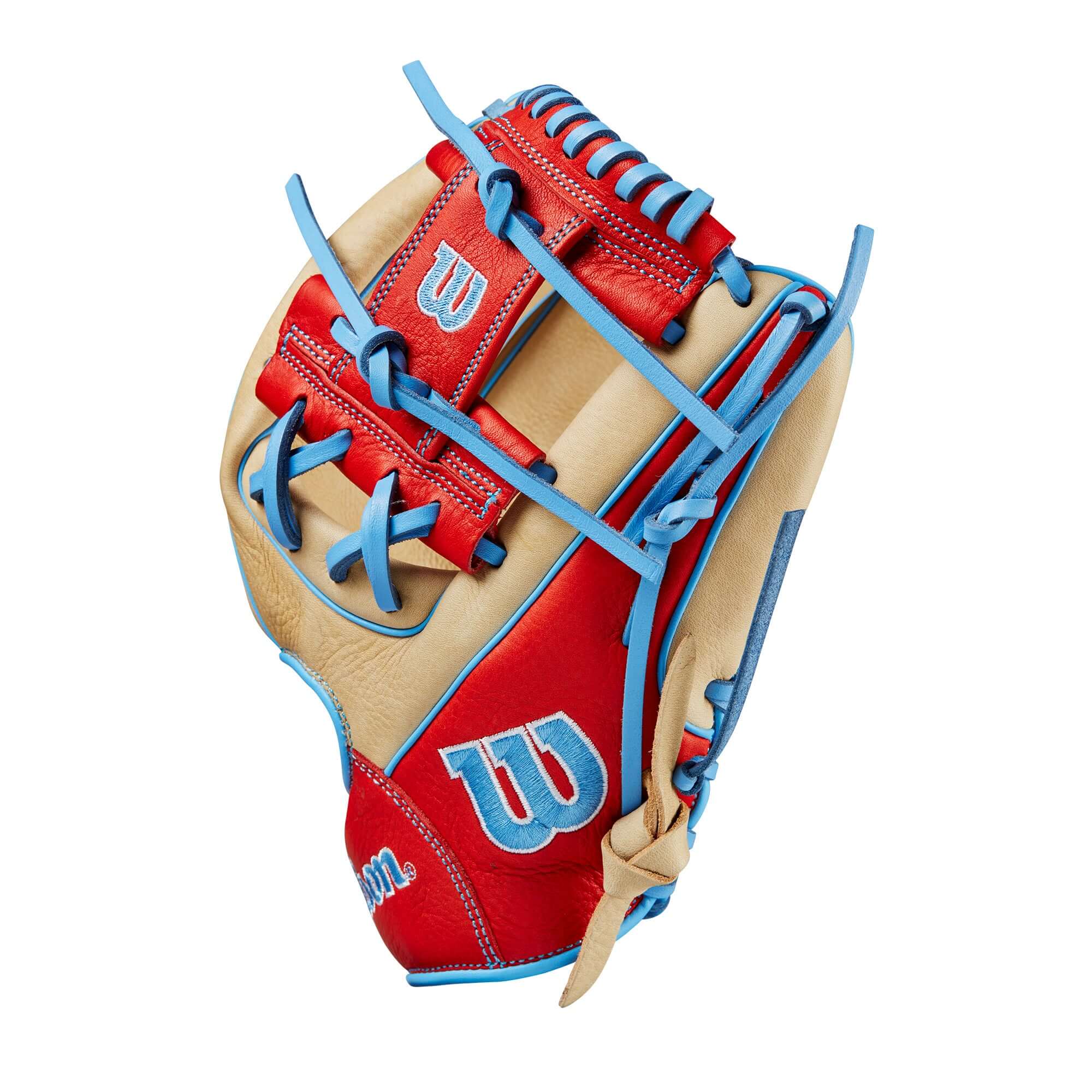 Wilson 2024 A1000 1786 Infield Baseball Glove Blonde/Red/Blue 11.5" - Image 4