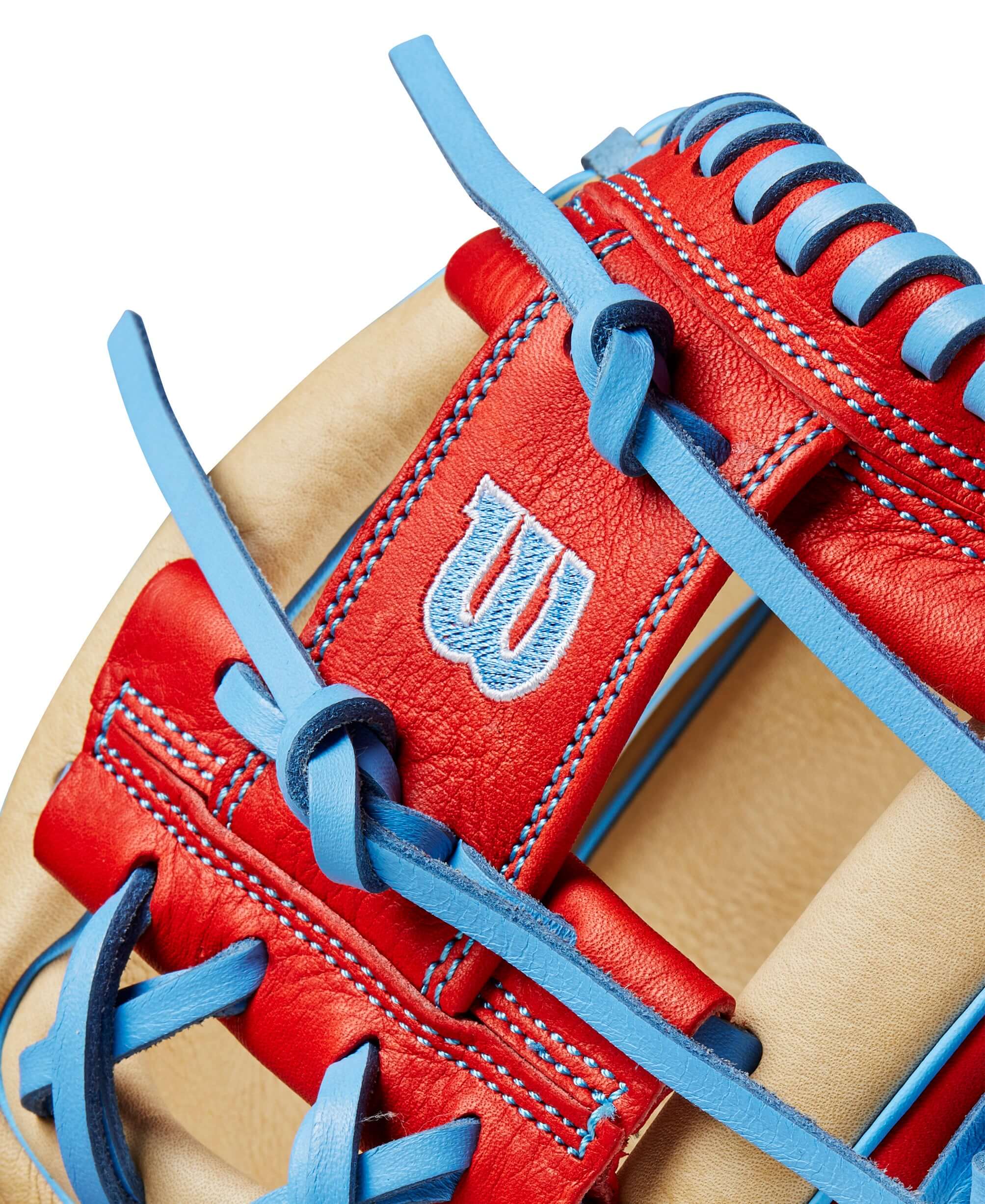 Wilson 2024 A1000 1786 Infield Baseball Glove Blonde/Red/Blue 11.5" - Image 6