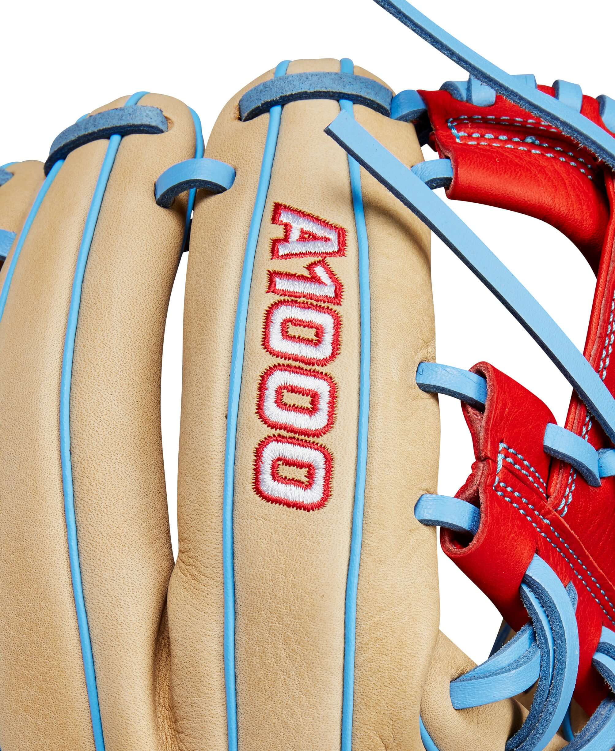 Wilson 2024 A1000 1786 Infield Baseball Glove Blonde/Red/Blue 11.5" - Image 7
