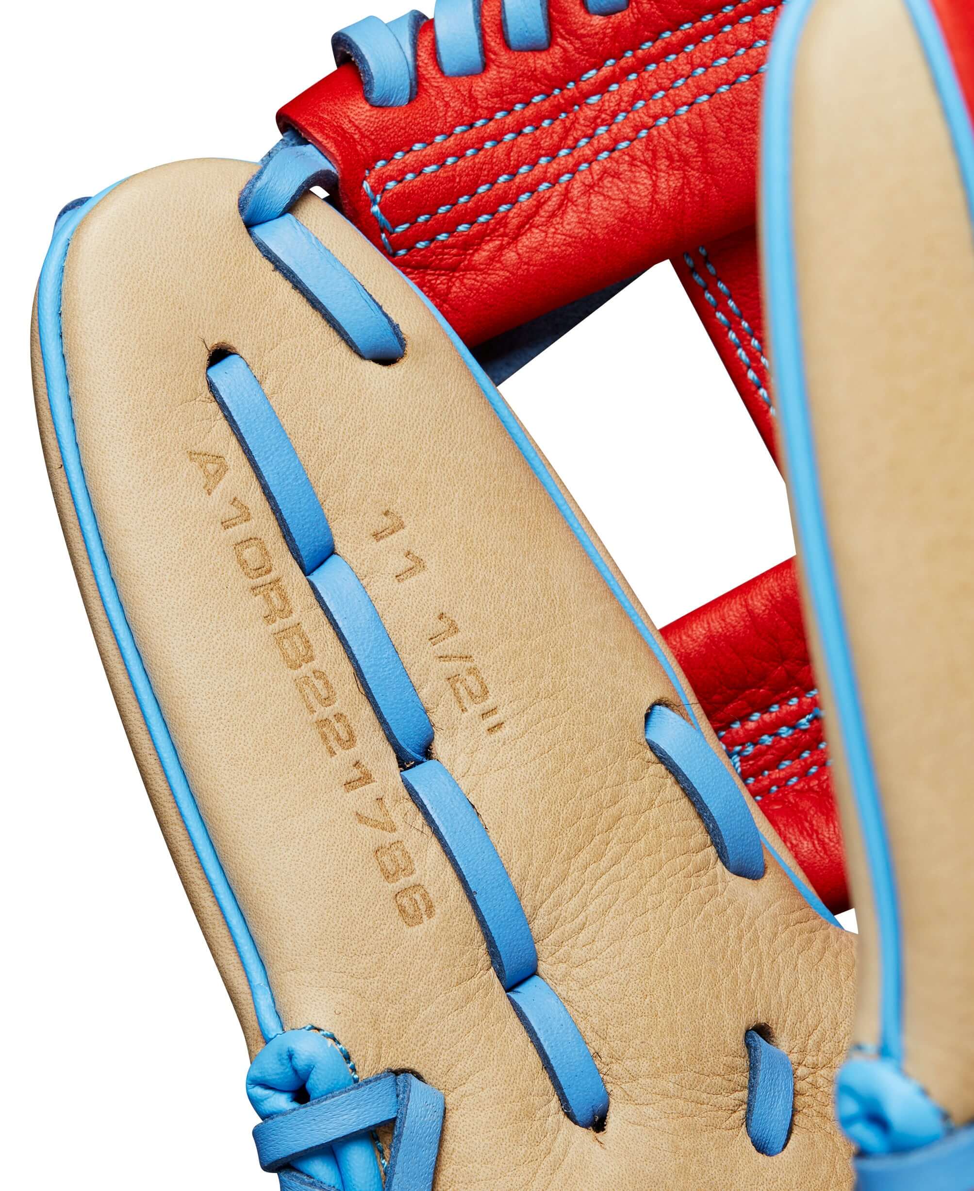 Wilson 2024 A1000 1786 Infield Baseball Glove Blonde/Red/Blue 11.5" - Image 8