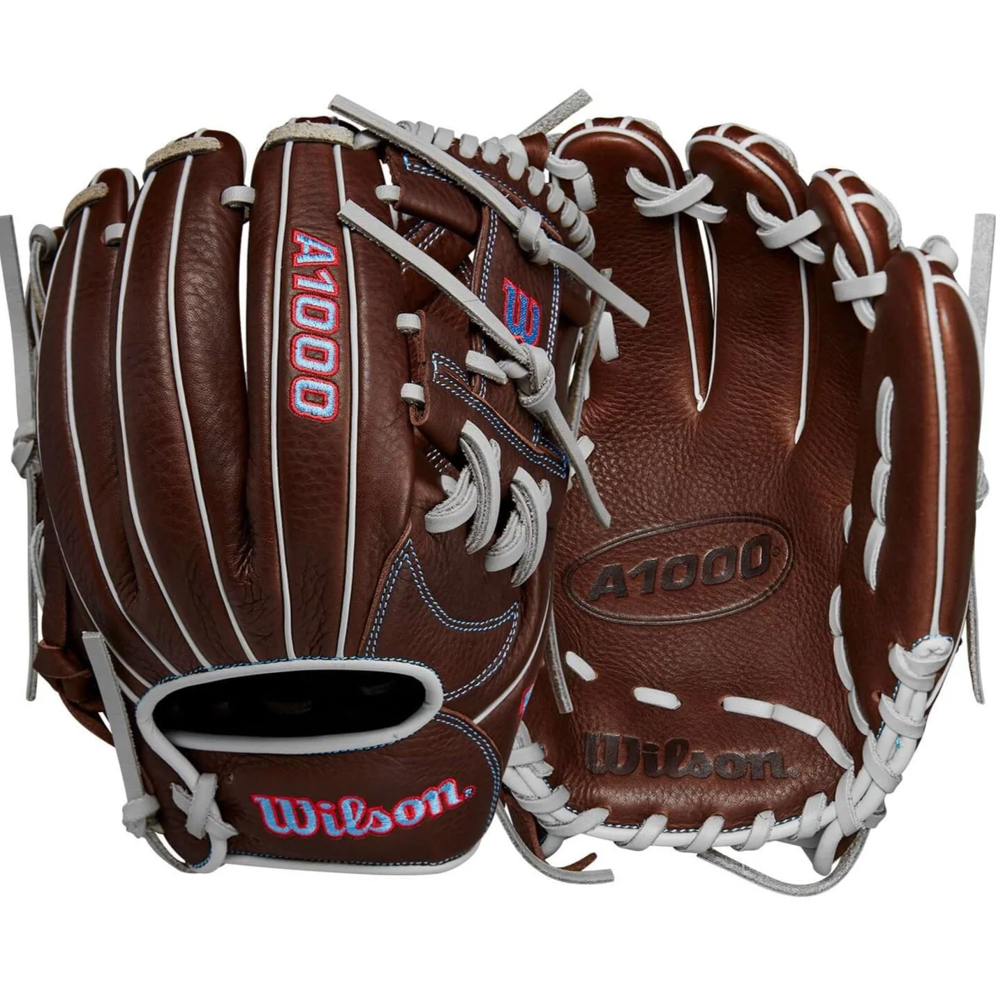 Wilson 2024 A1000 1787 Infield Baseball Glove Dark Brown/Red/Blue 11.75"