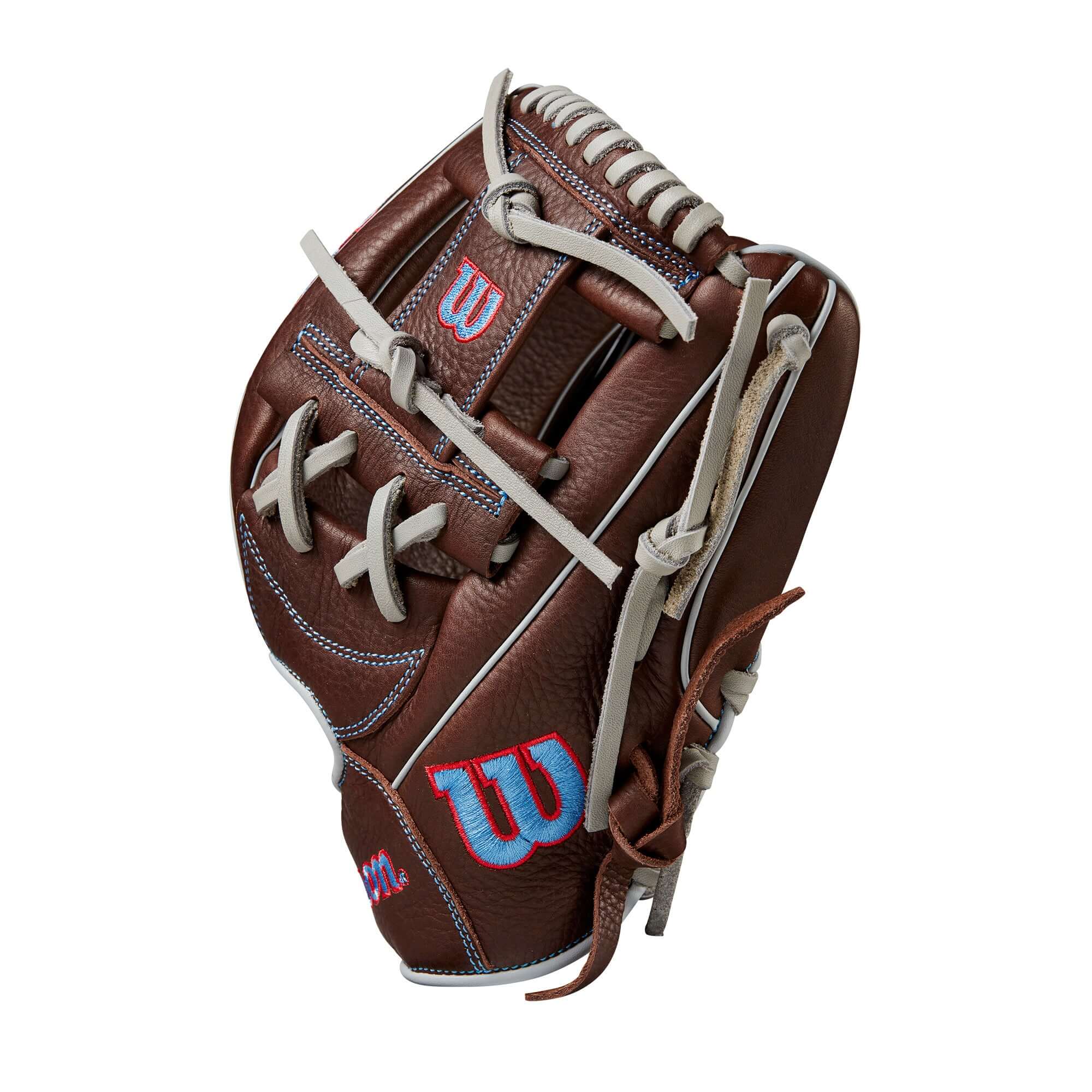 Wilson 2024 A1000 1787 Infield Baseball Glove Dark Brown/Red/Blue 11.75" - Image 4