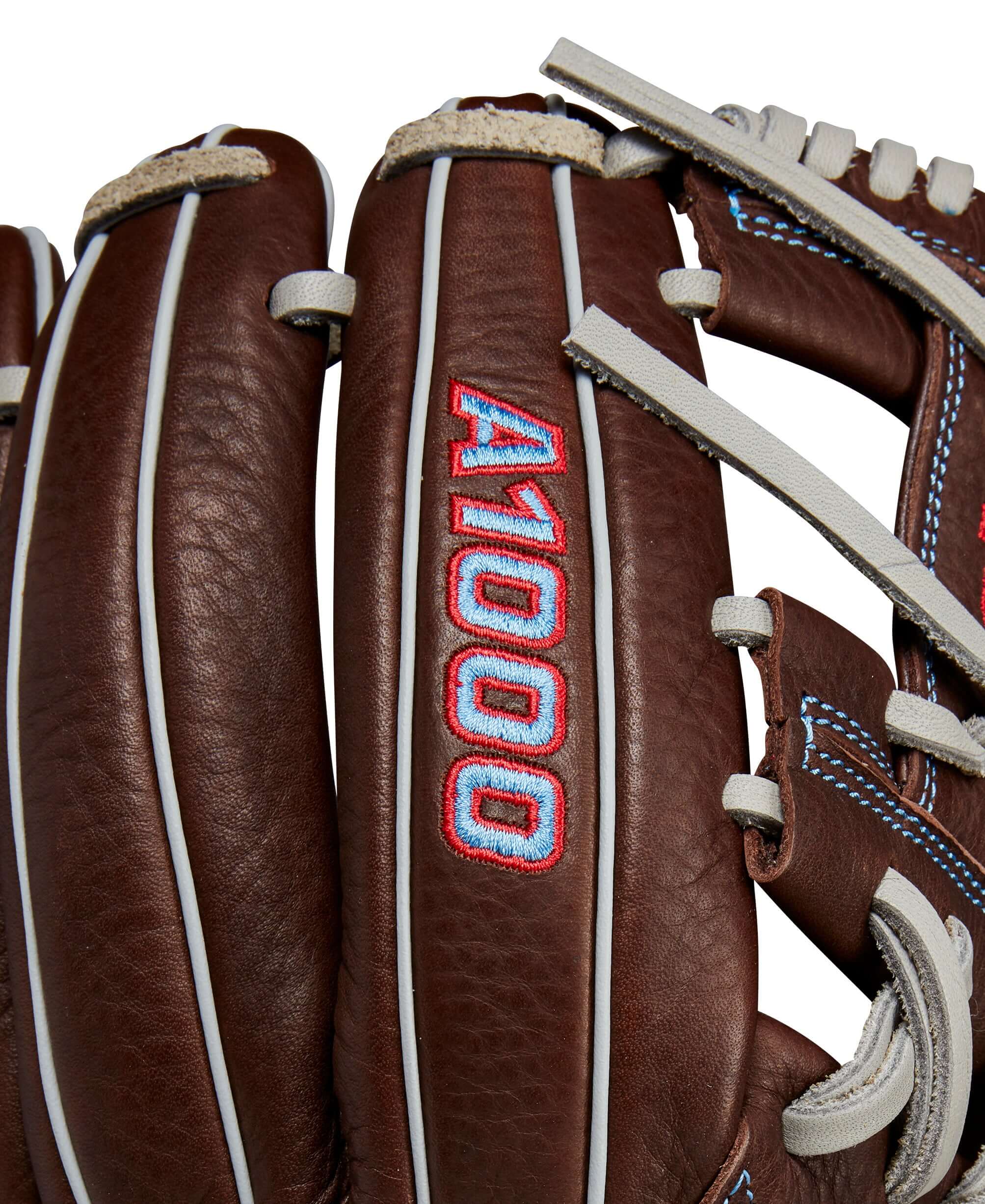Wilson 2024 A1000 1787 Infield Baseball Glove Dark Brown/Red/Blue 11.75" - Image 7