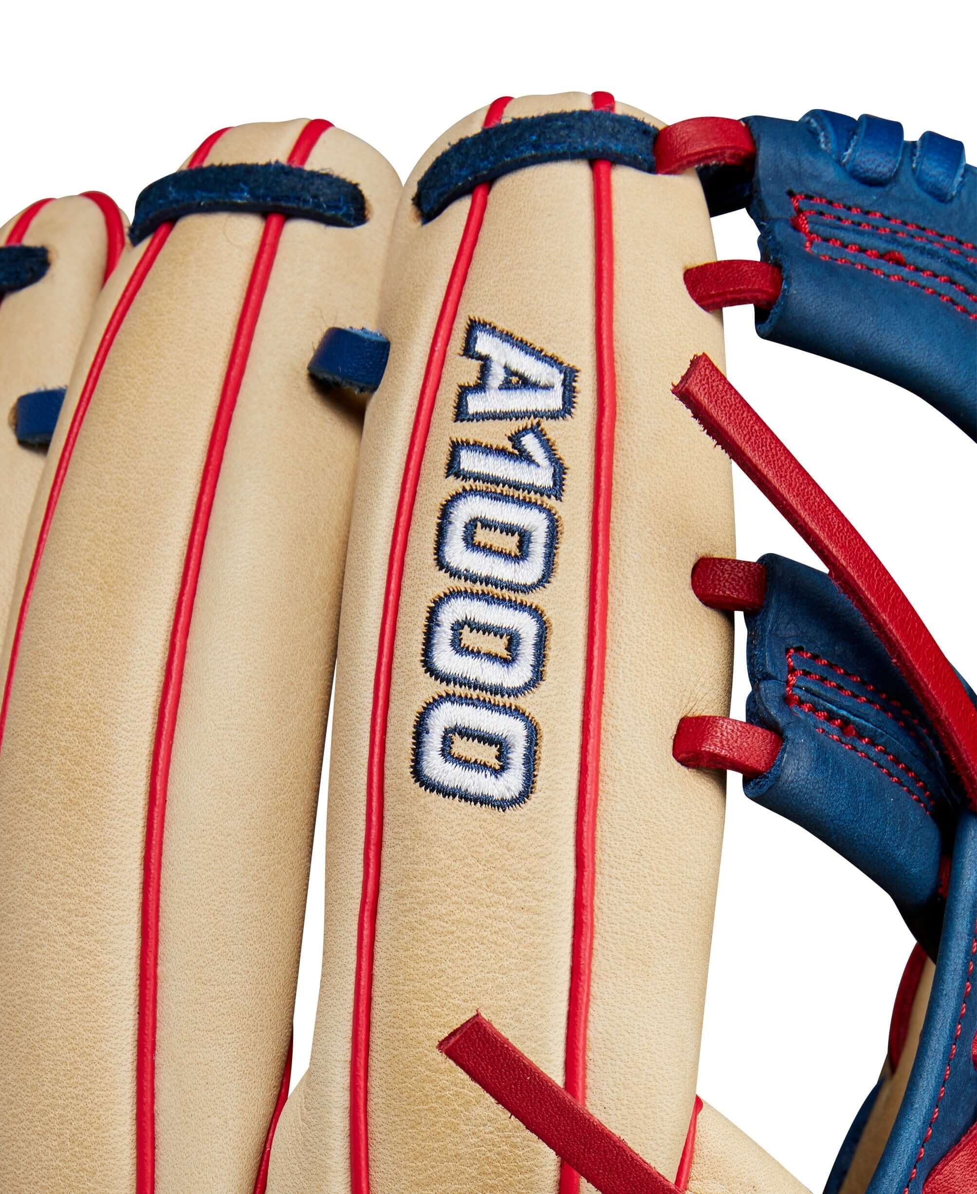 Wilson 2024 A1000 1912 Infield Baseball Glove Blonde/Navy/Red 12" - Image 7