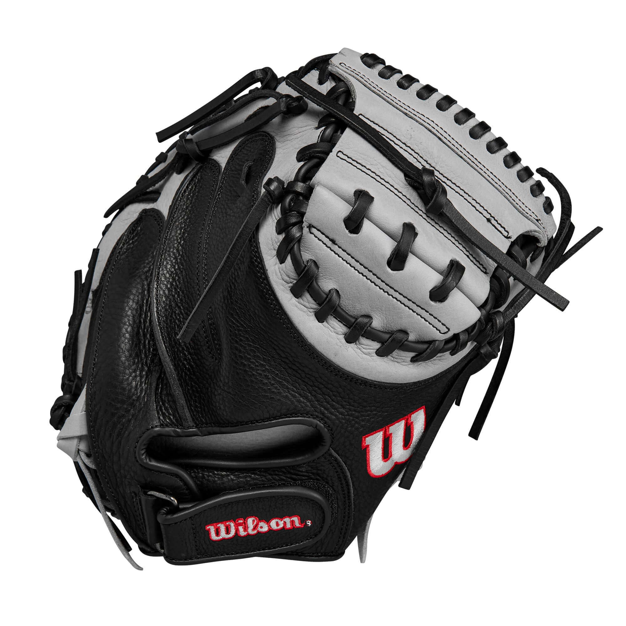 Wilson 2024 A1000 CM33 Baseball Catcher's Silver/Black/Red 33" - Image 2