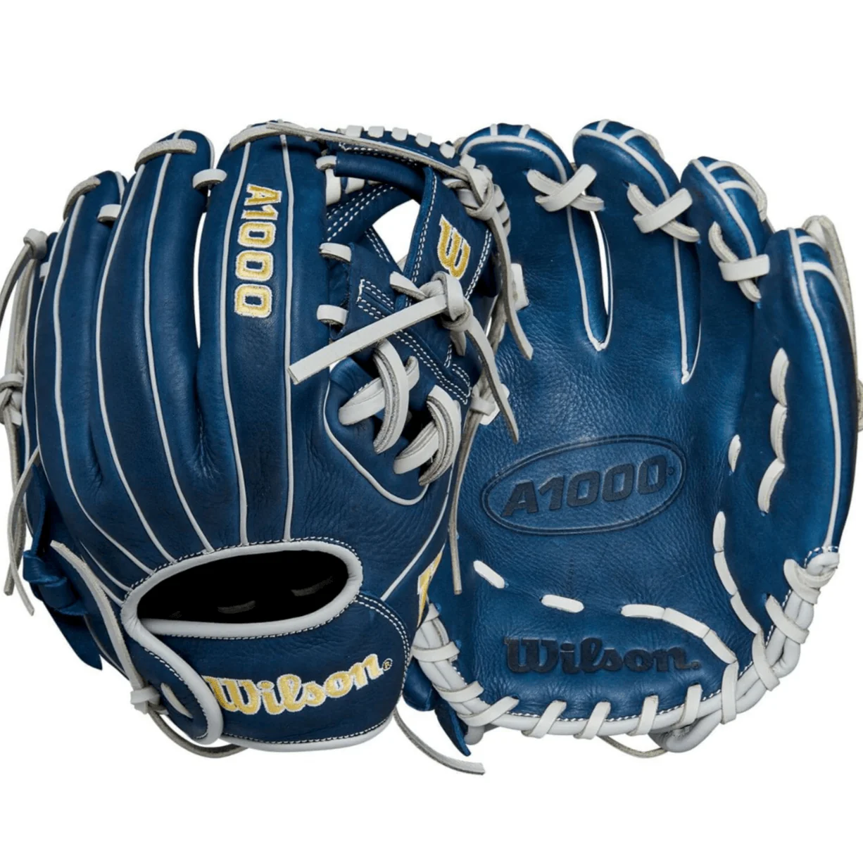 Wilson 2024 A1000 DP15 11.5” Infield Baseball Glove Navy/Silver/Yellow 11.5"