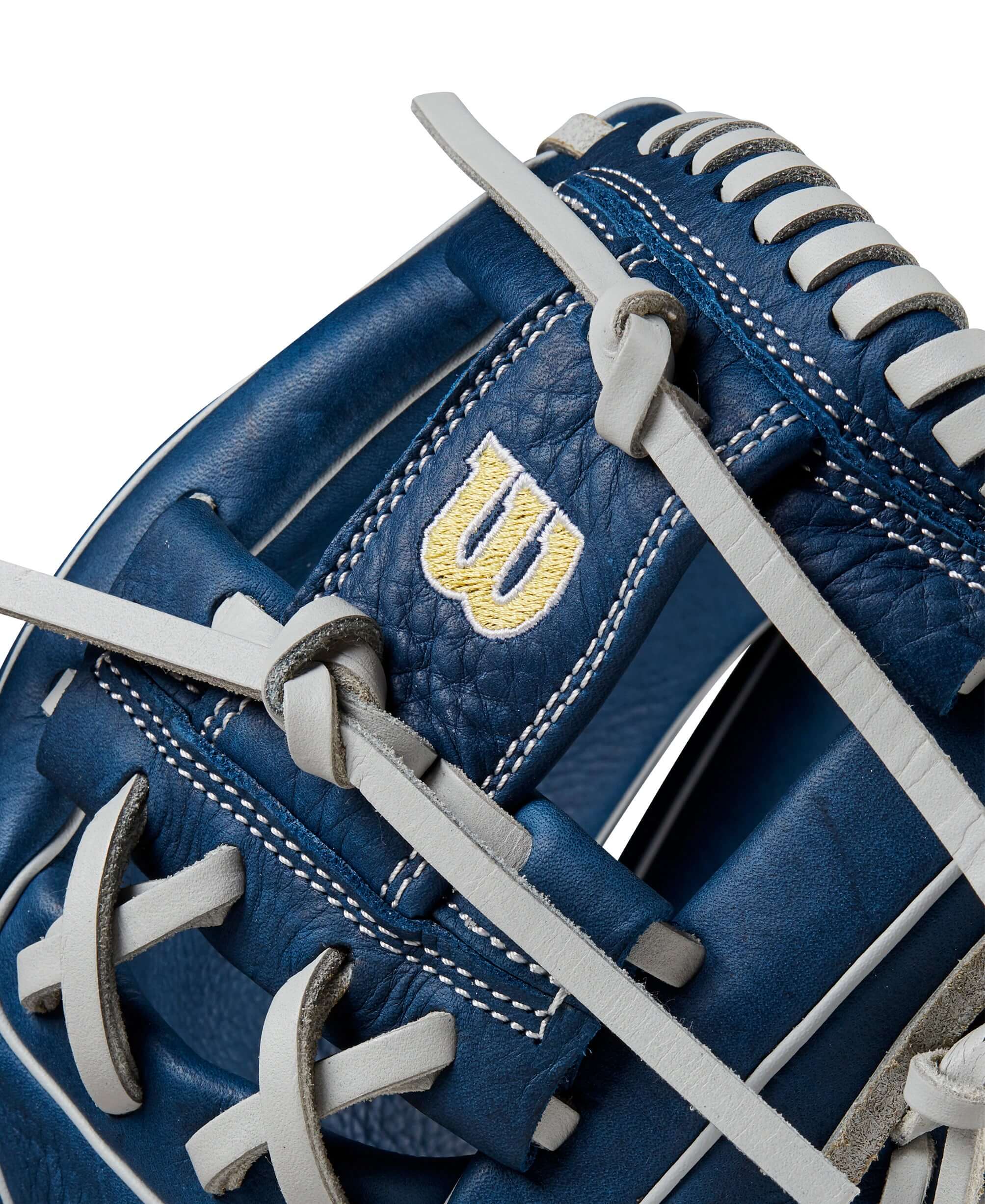 Wilson 2024 A1000 DP15 11.5” Infield Baseball Glove Navy/Silver/Yellow 11.5" - Image 6