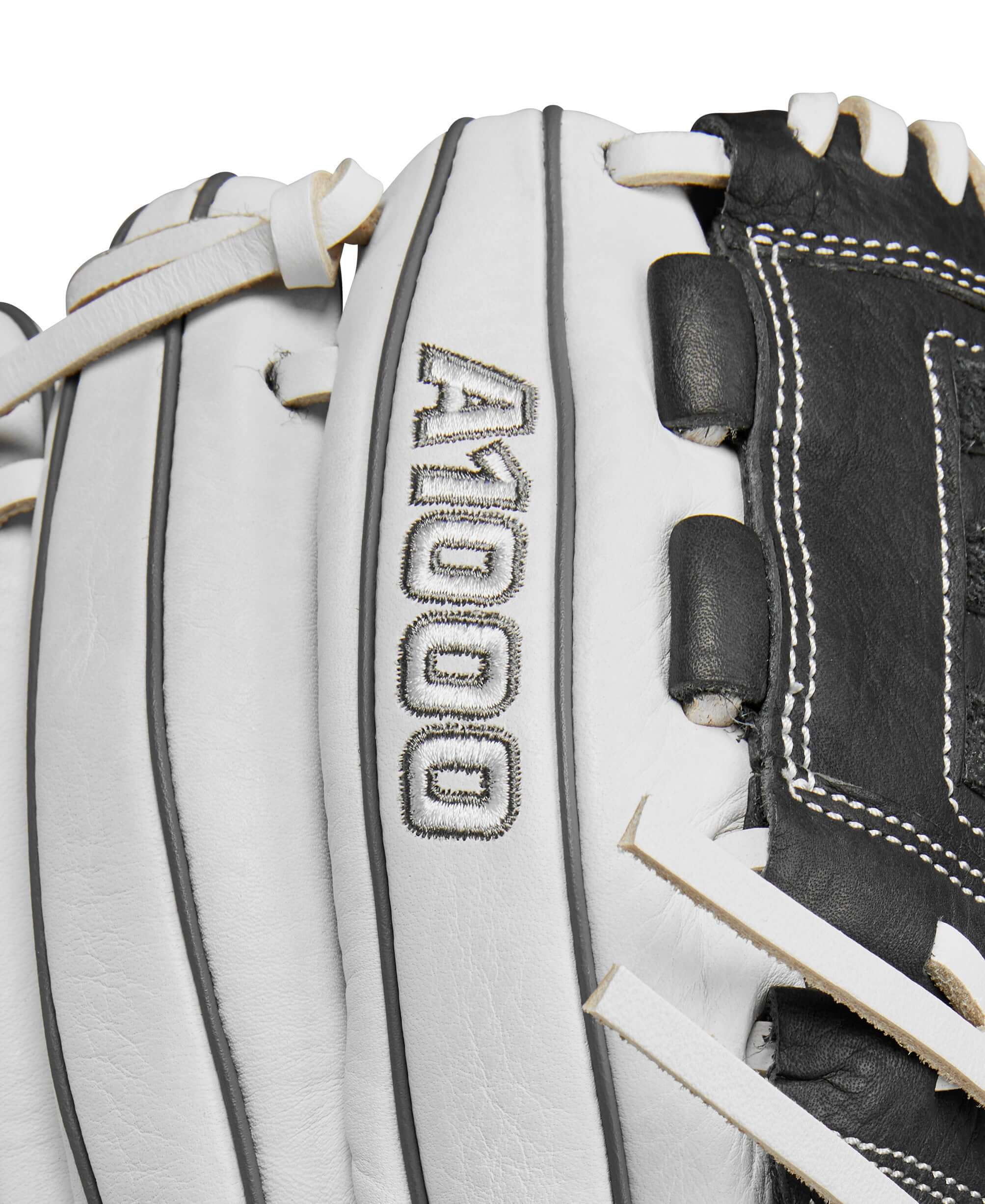 Wilson 2024 A1000 P12 Pitcher's Fastpitch Softball Glove White/Grey 12" - Image 5