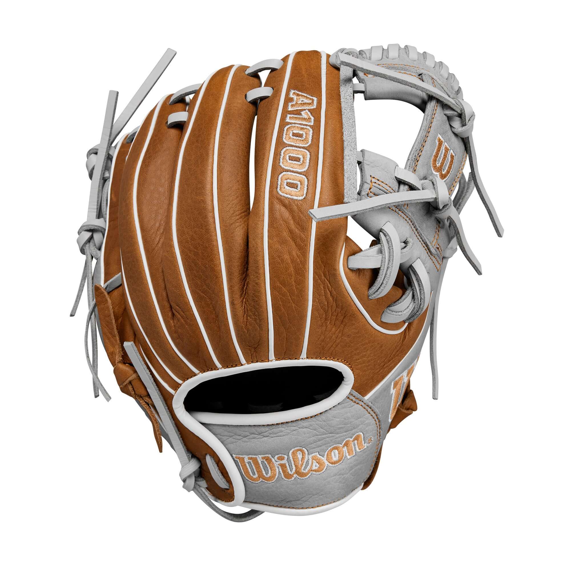 Wilson 2024 A1000 PF11 Infield Baseball Glove Saddle Tan/Silver/Wh 11" - Image 2