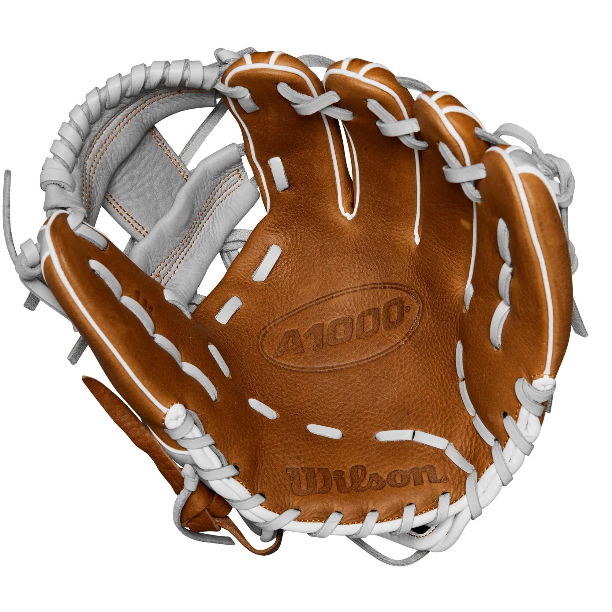 Wilson 2024 A1000 PF11 Infield Baseball Glove Saddle Tan/Silver/Wh 11" - Image 3