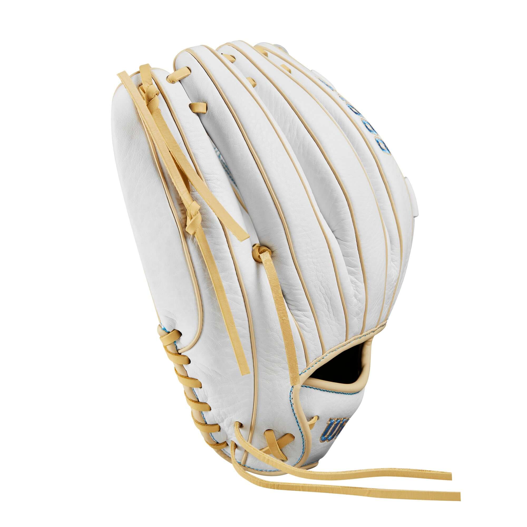 Wilson 2024 A1000 V125 Fastpitch Softball Glove White/Blue/Blonde 12.5" - Image 5