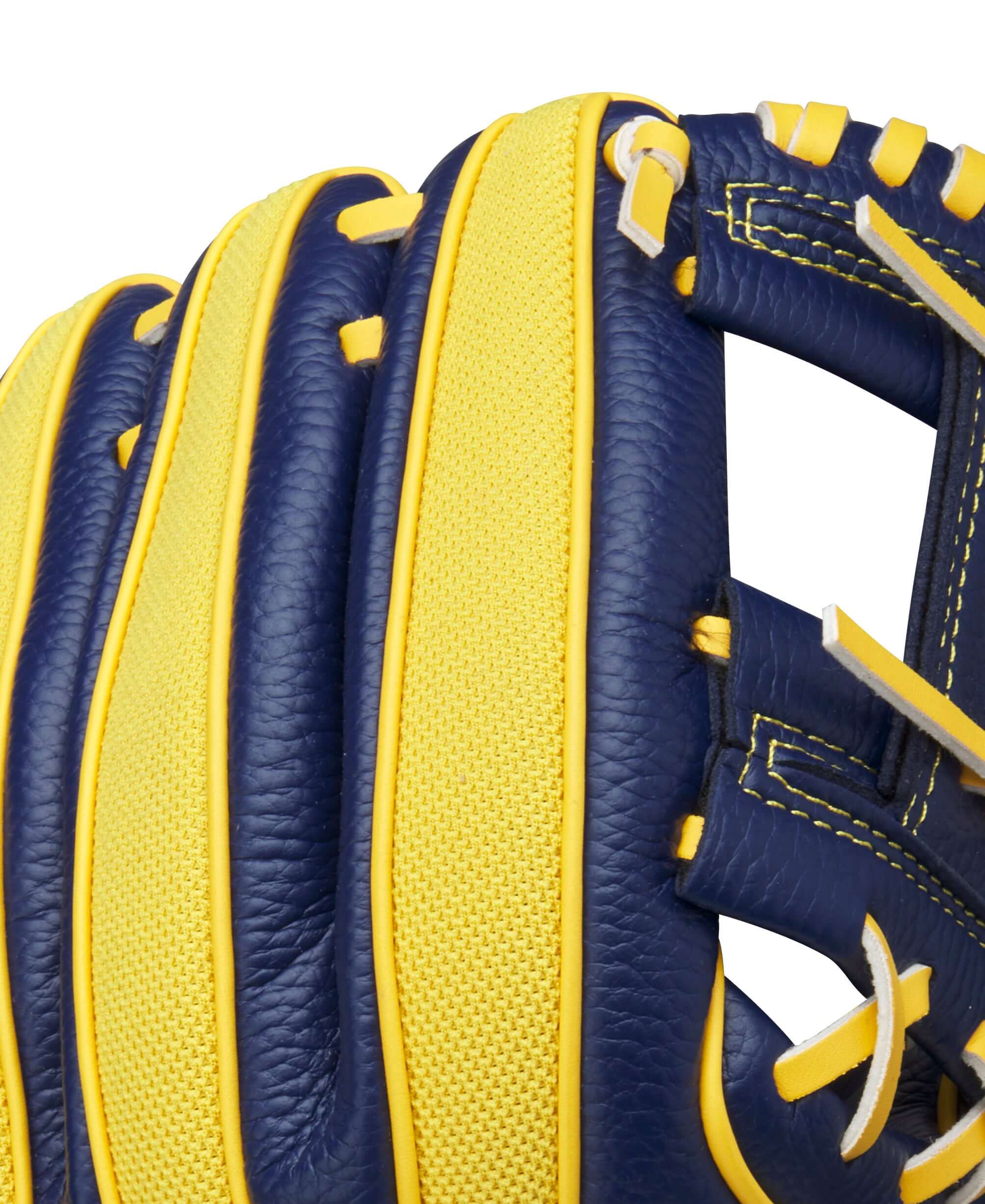 Wilson 2024 A200 EZ Savannah Bananas T-Ball Glove Nav/Ye/Green 10" - Image 6