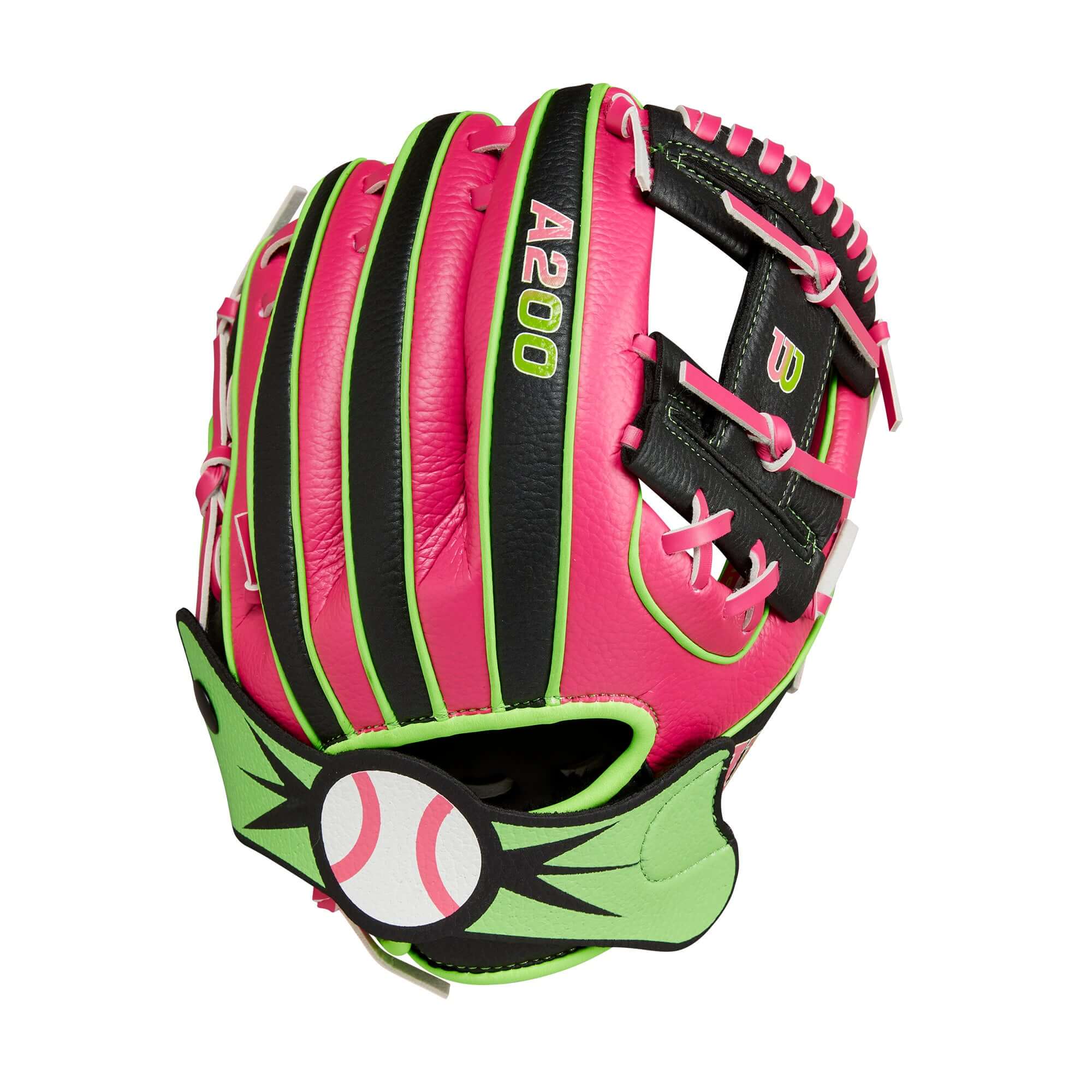 Wilson 2024 A200 Party Animals EZ Catch 10" Black/Flamingo - Image 4