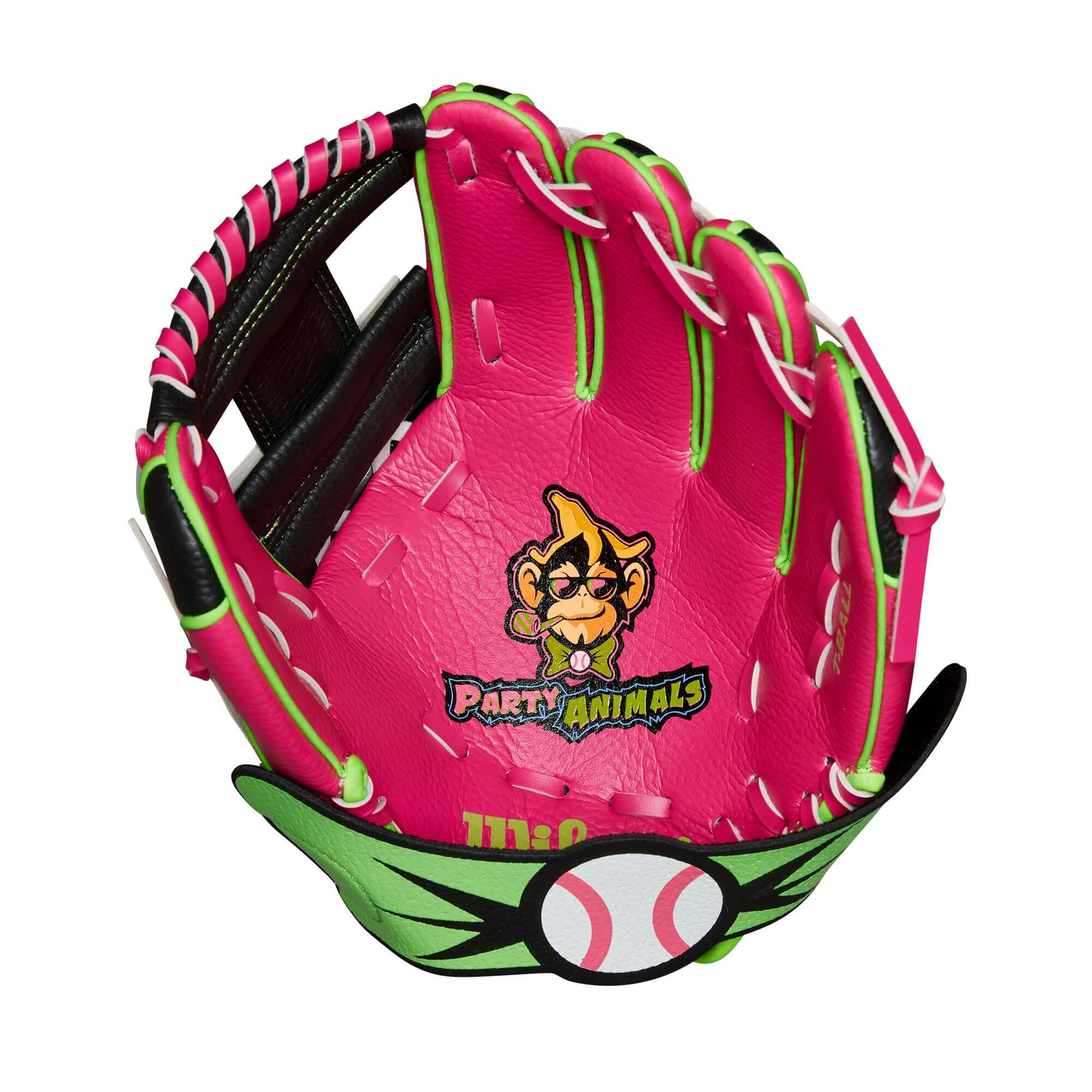 Wilson 2024 A200 Party Animals EZ Catch 10" Black/Flamingo - Image 7