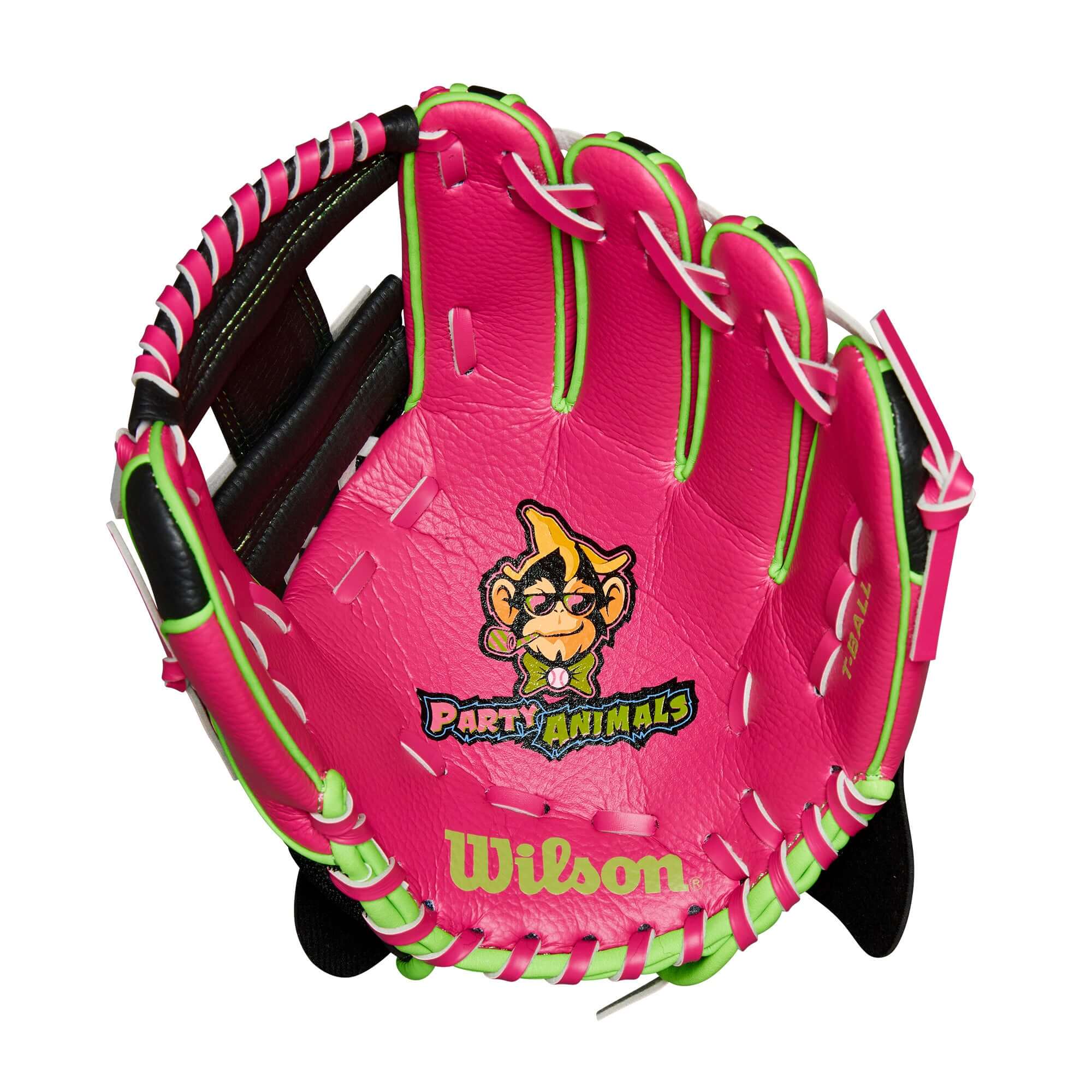 Wilson 2024 A200 Party Animals EZ Catch 10" Black/Flamingo LHT - Image 3