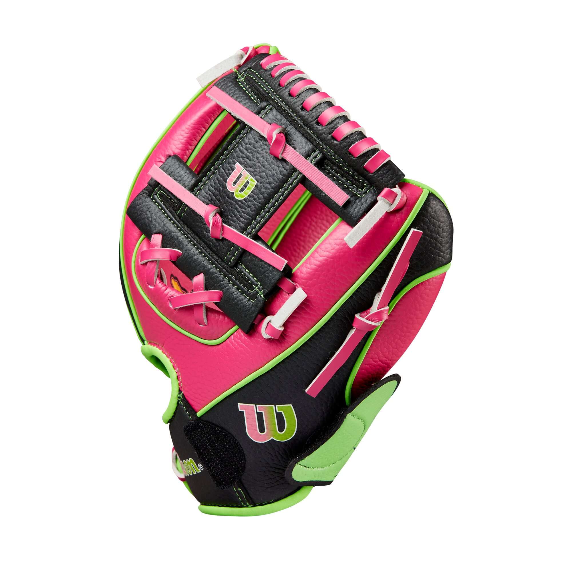 Wilson 2024 A200 Party Animals EZ Catch 10" Black/Flamingo LHT - Image 4