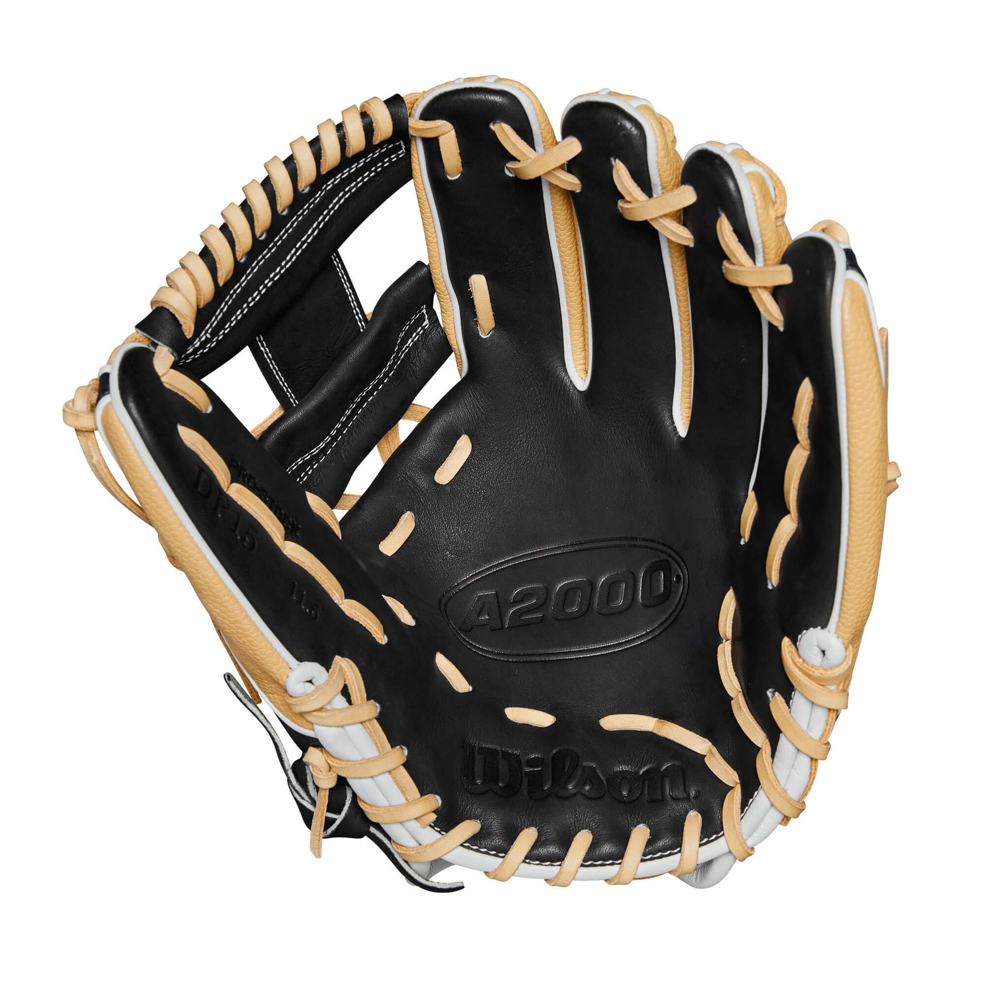 Wilson 2024 A2000 DP15SS Blonde/Black/White 11.5" Infield Glove - Image 3