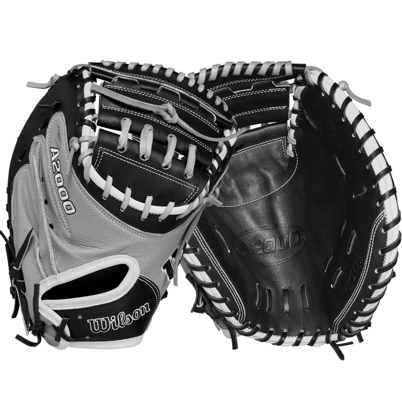 Wilson 2024 A2000 FPCM34SS Catcher's Mitt Black/Grey 34"