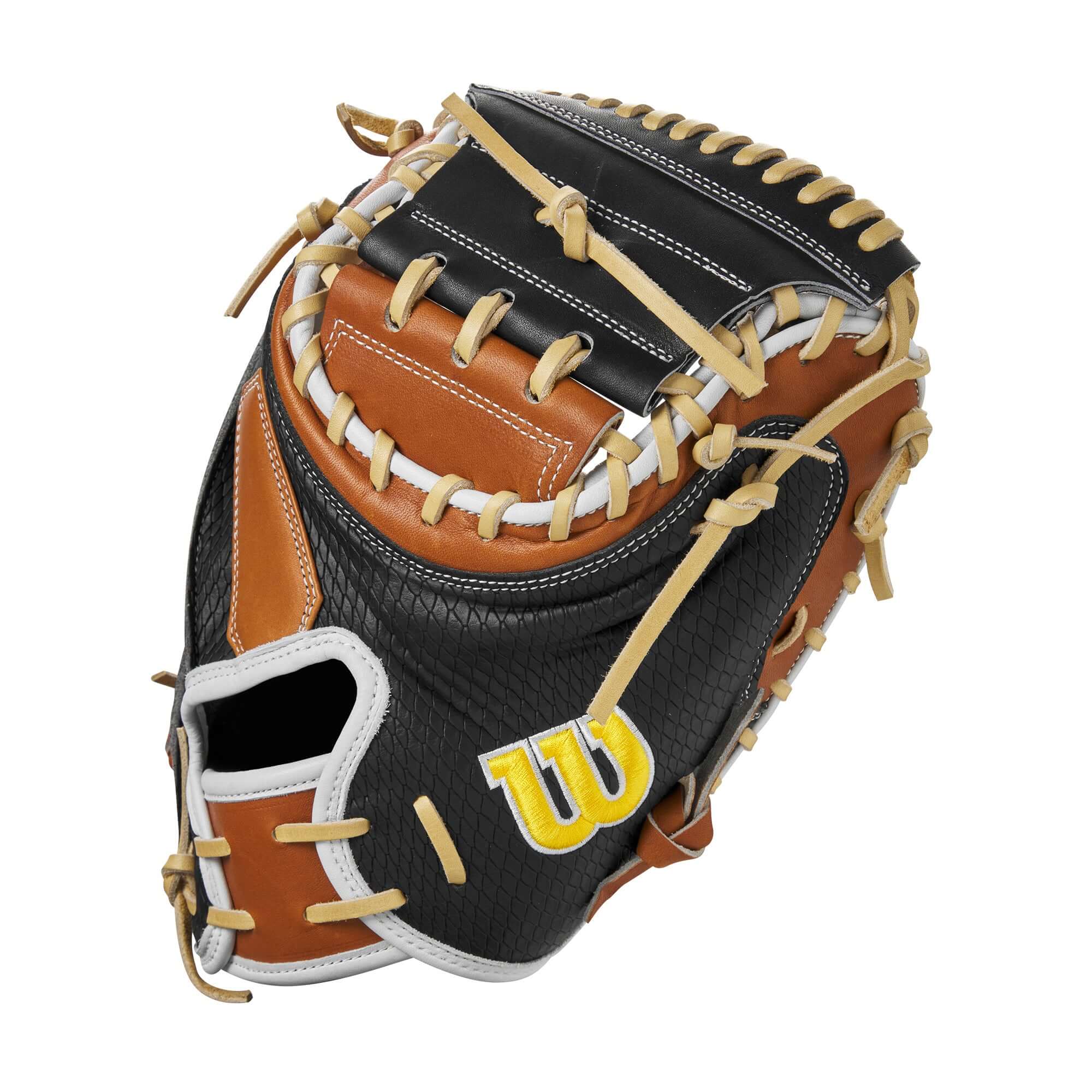 Wilson 2024 A2000 M23 Catchers Mitt 33.5" Black/Blonde/White - Image 4