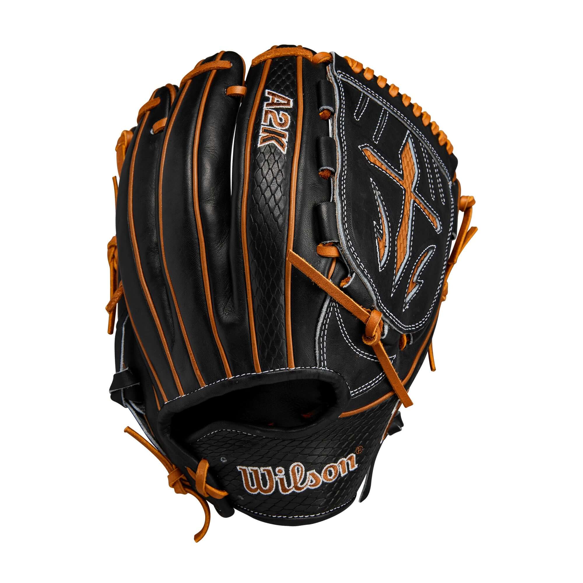 Wilson 2024 A2K B23 12" Pitcher's Baseball Glove Black/Saddle/Tan - Image 2