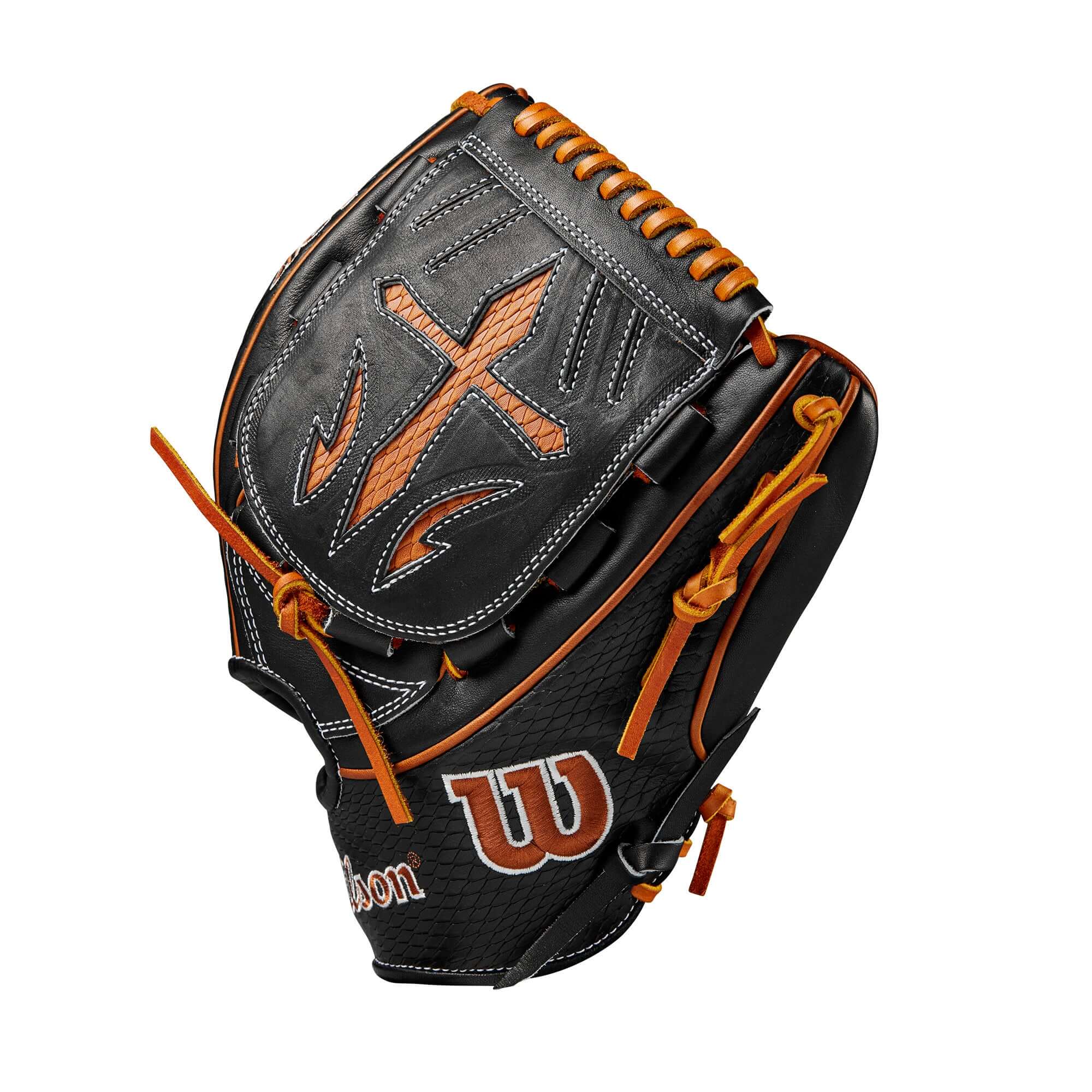 Wilson 2024 A2K B23 12" Pitcher's Baseball Glove Black/Saddle/Tan - Image 4