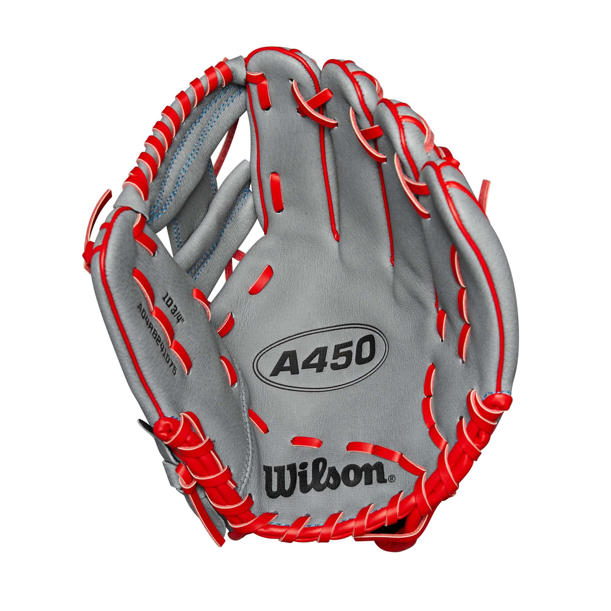 Wilson 2024 A450 10.75 Grey/Red/Royal 10.75" - Image 3