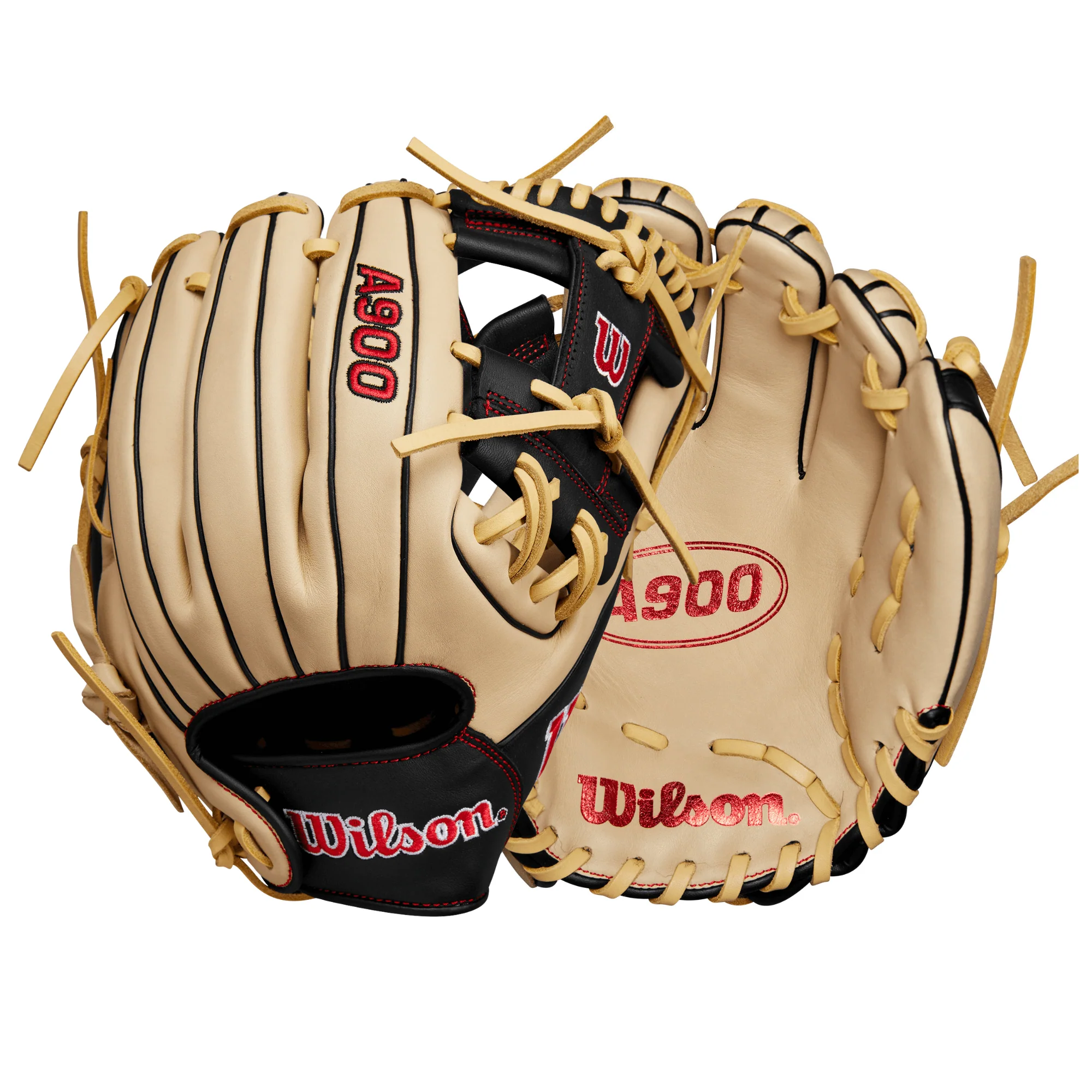Wilson 2024 A900 PF115 Pedroia Fit Blonde/Black/Red 11.5"