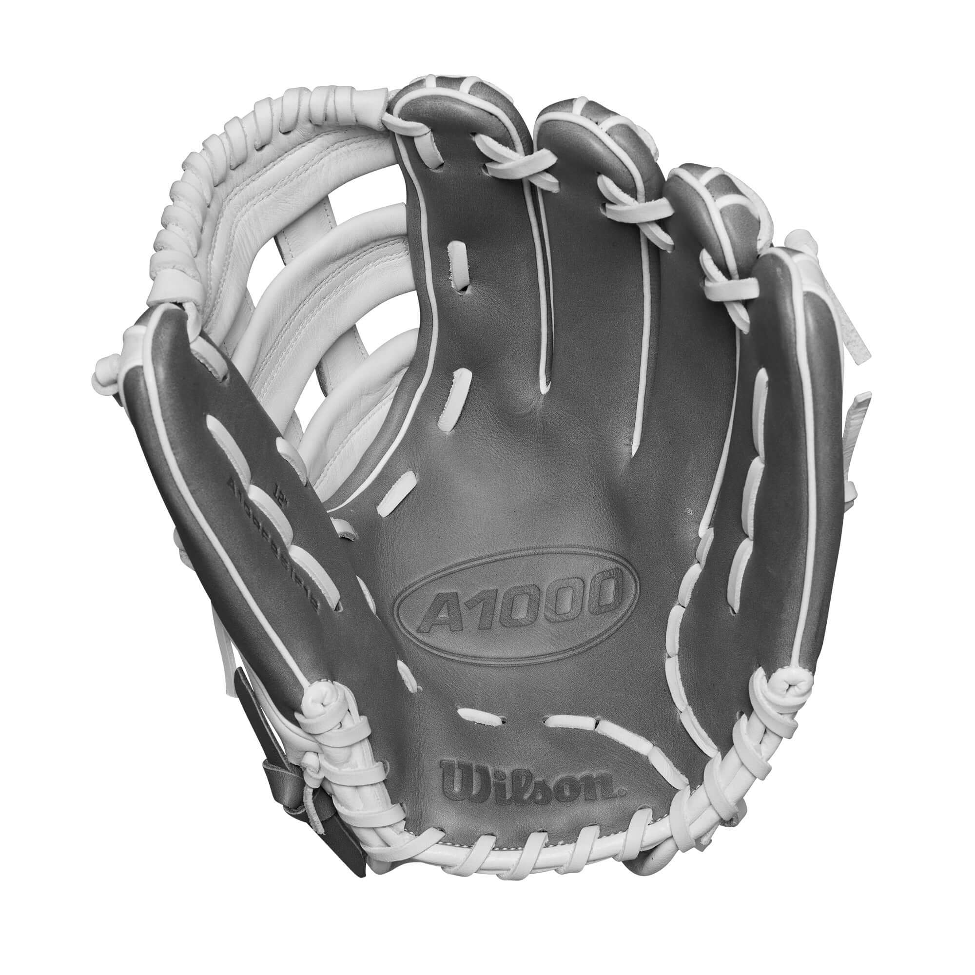 Wilson 2025 A1000FP IF12  Infield  Fastpitch Softball Gloves 12" White/Grey - Image 3