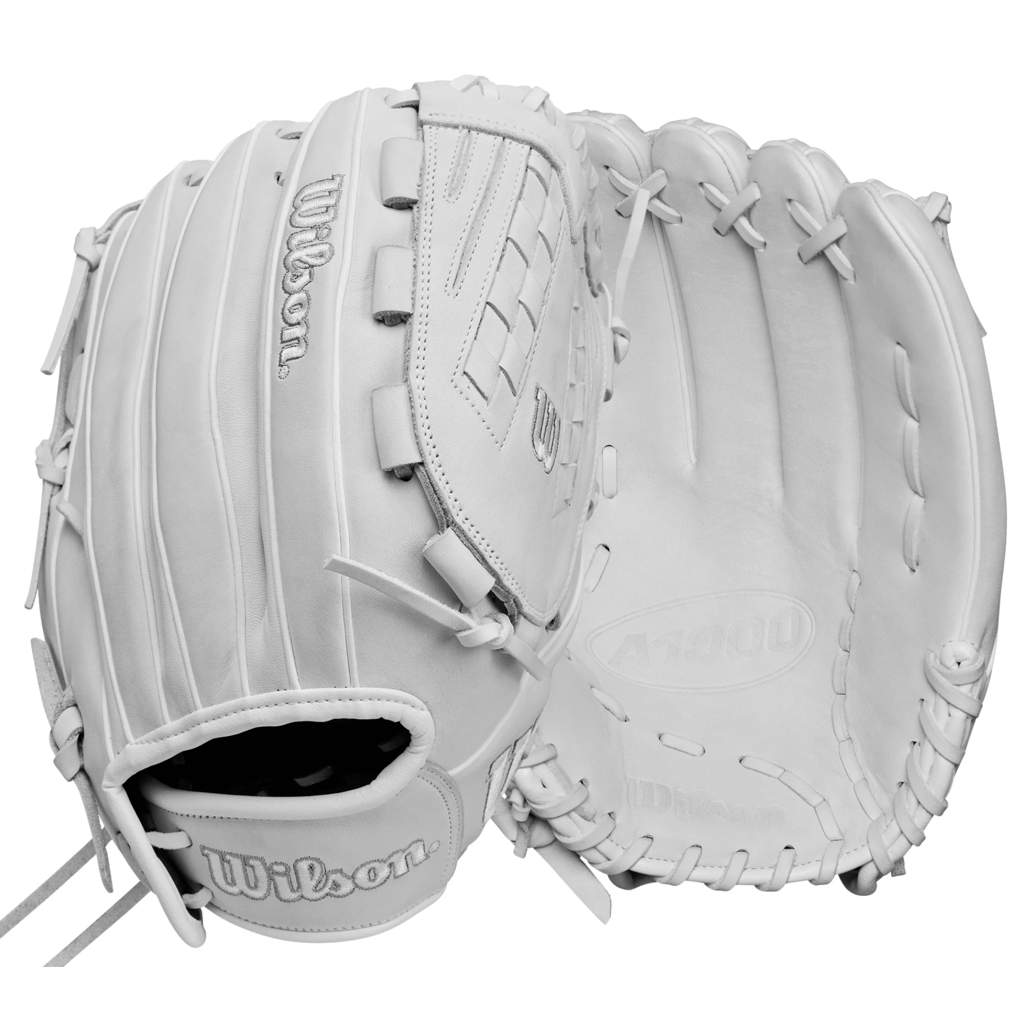 Wilson 2025 A1000FP V125 Outfield Fastpitch Softball Glove 12.5" White/Grey