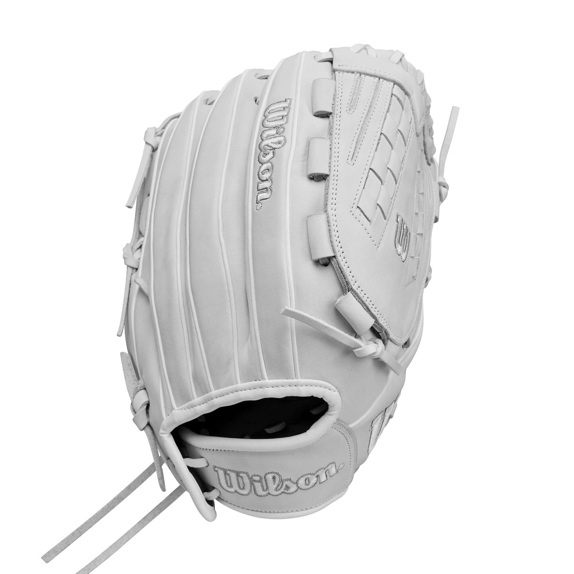 Wilson 2025 A1000FP V125 Outfield Fastpitch Softball Glove 12.5" White/Grey - Image 2
