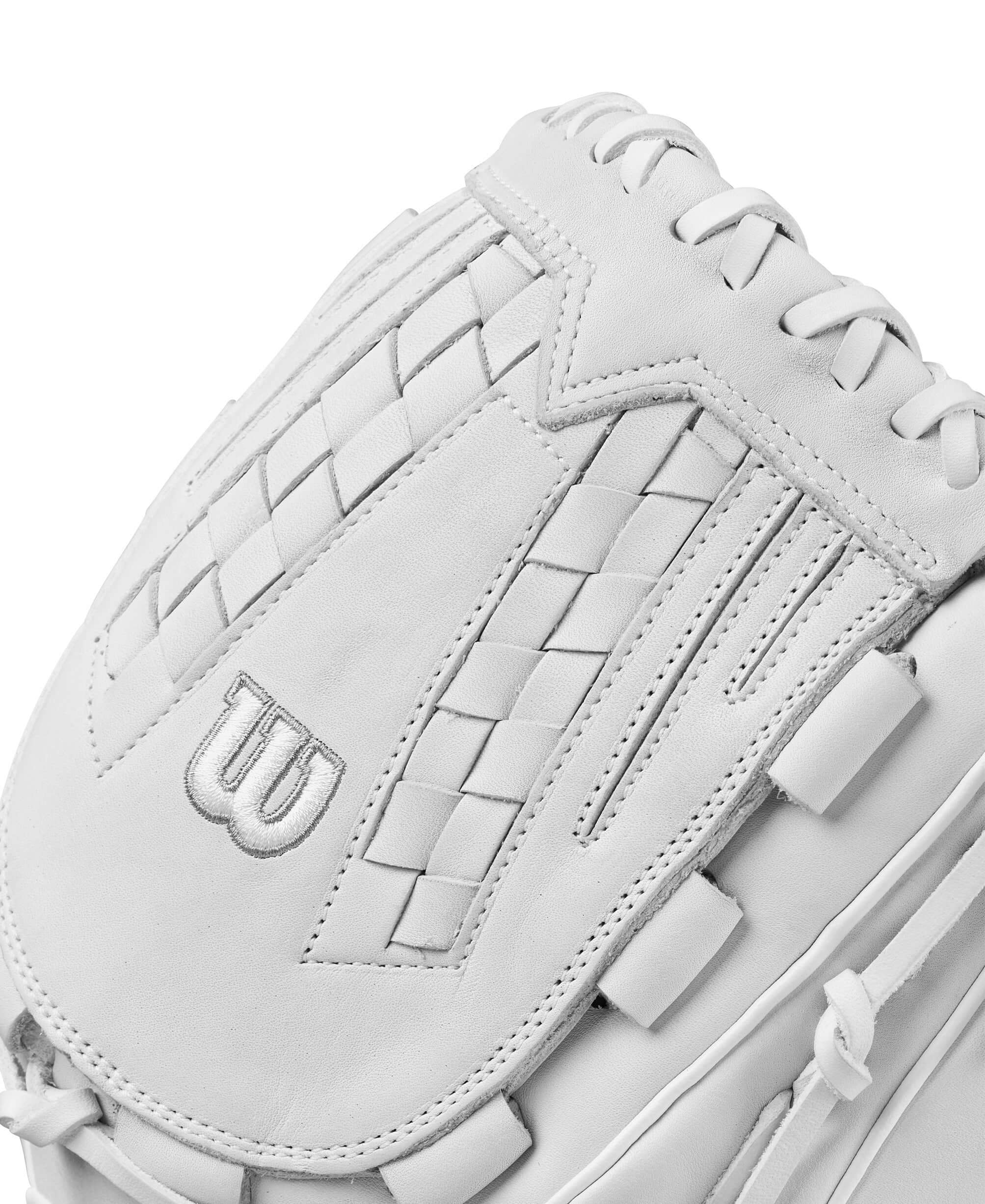 Wilson 2025 A1000FP V125 Outfield Fastpitch Softball Glove 12.5" White/Grey - Image 5