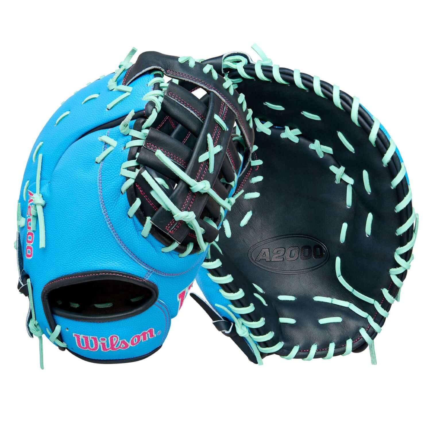 Wilson Fall 2025 A2000 1677SS SkyBlue/Nav 12.5" Baseball First Base Mitt