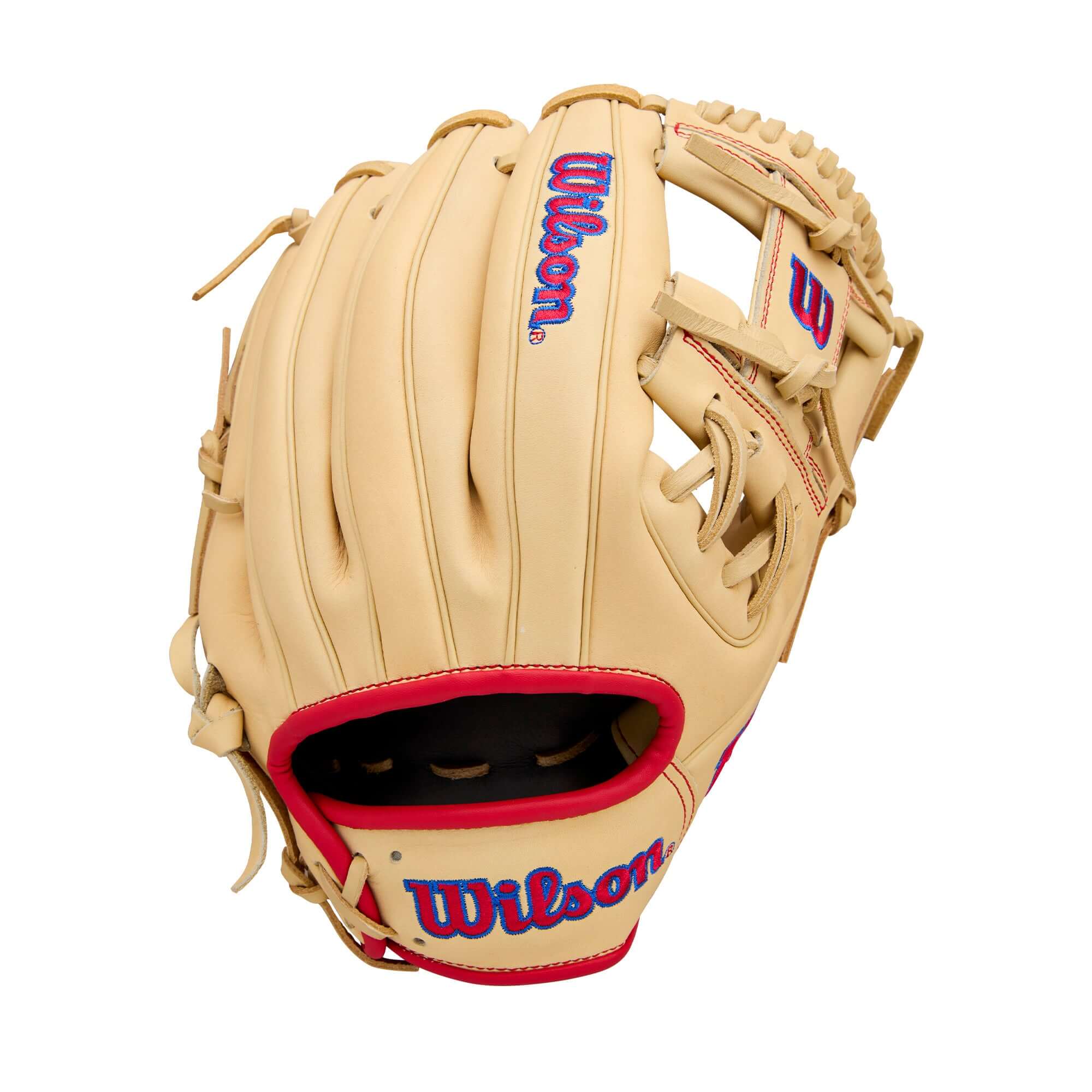 Wilson 2026 A1000 1975 11.75" Infield Baseball Glove Blonde/Red/Royal - Image 2