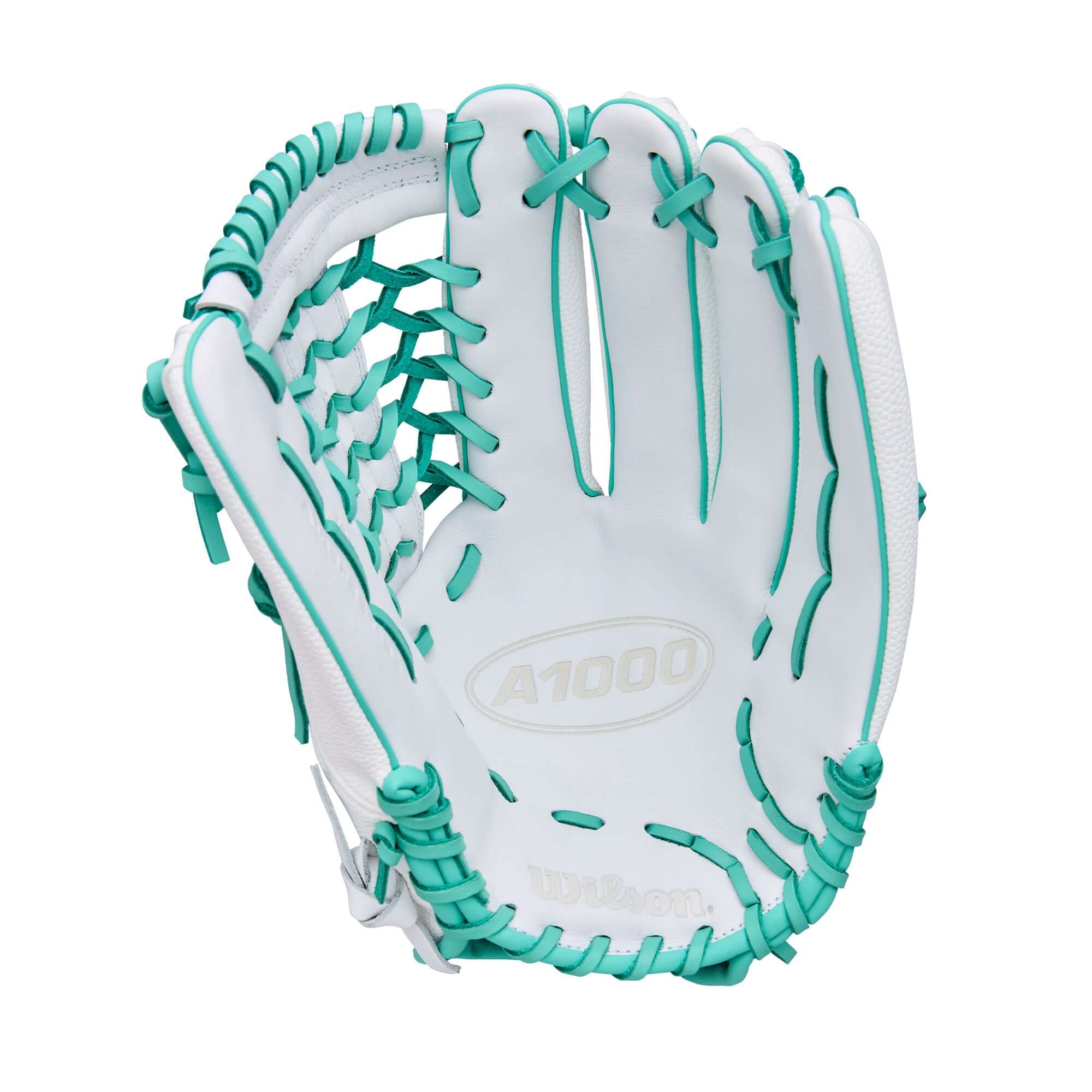 Wilson 2026 A1000 T125 12.5" Outfield Fastpitch Glove White/Seafoam - Image 2