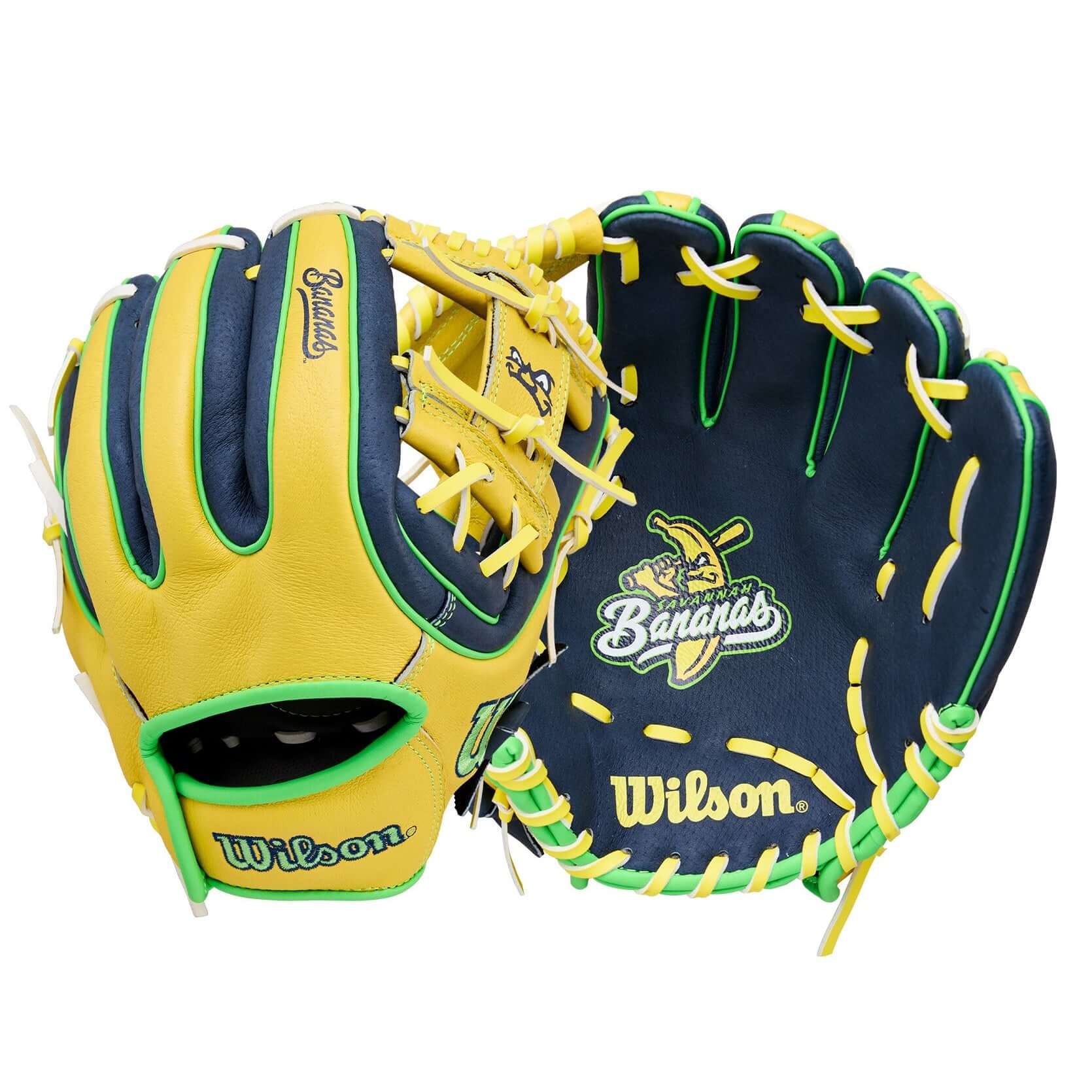 Wilson 2026 A450 Savannah Bananas 11" Youth Baseball Glove Ye/Nav/Neon