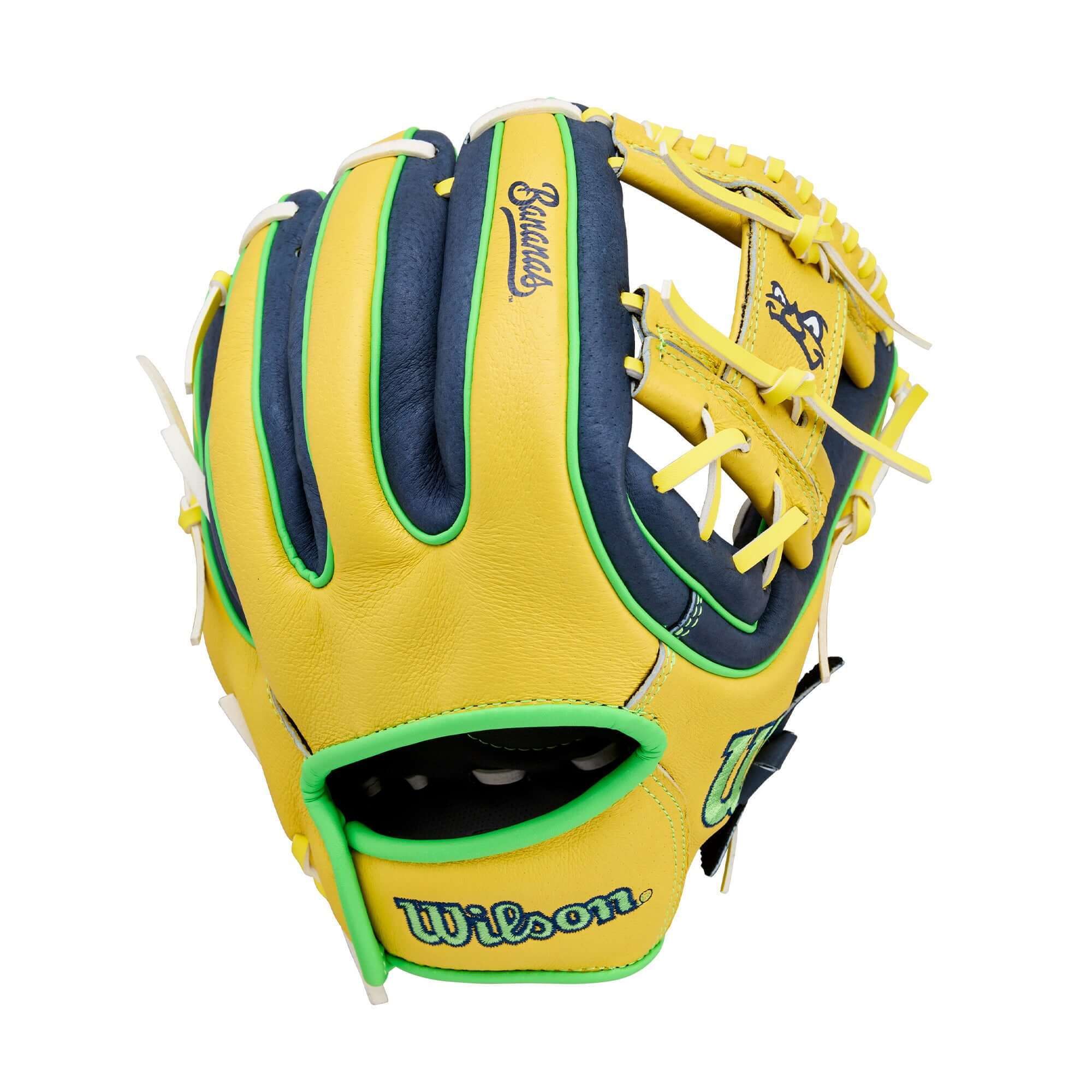 Wilson 2026 A450 Savannah Bananas 11" Youth Baseball Glove Ye/Nav/Neon - Image 2