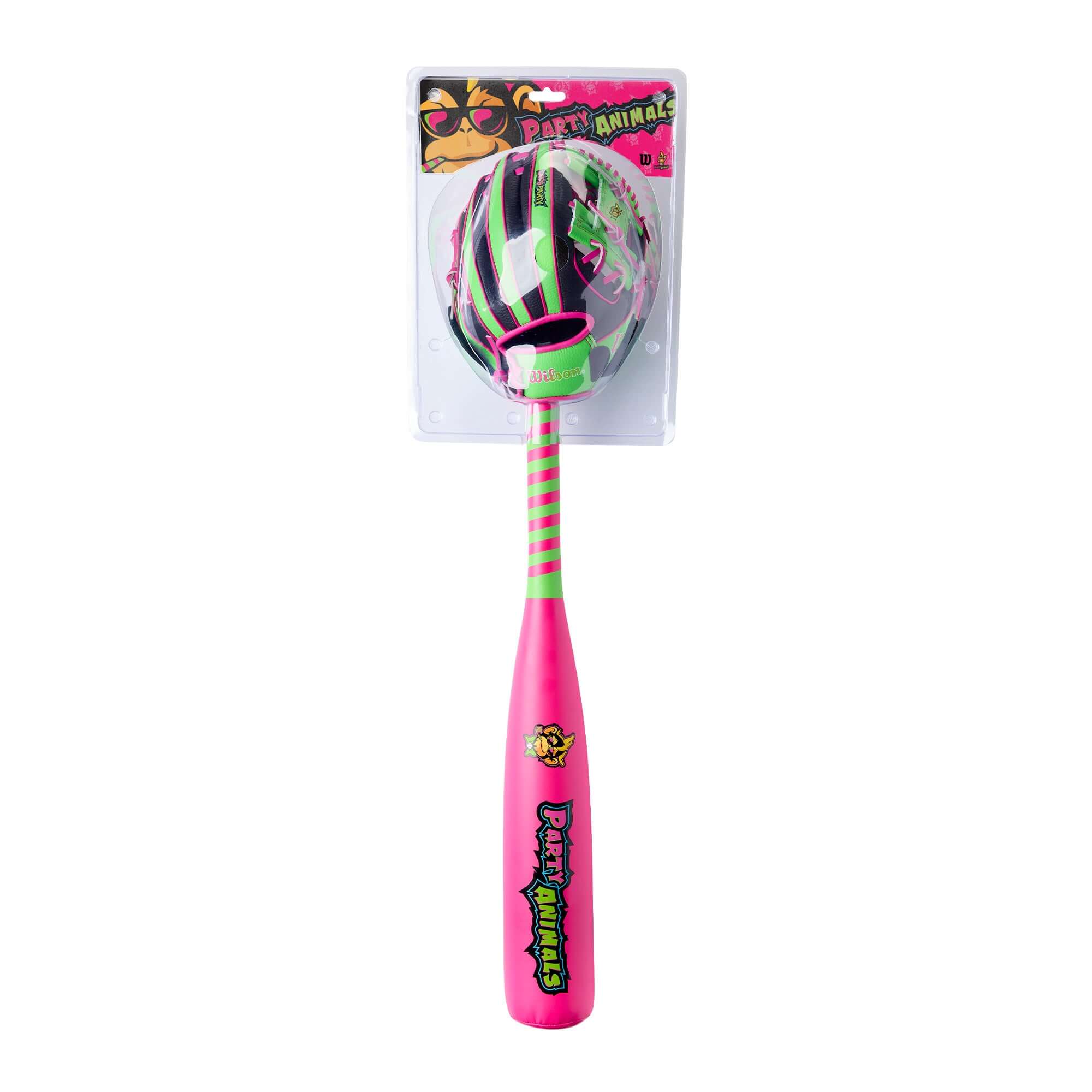 Wilson 2026 Party Animals A200 10" Glove Ball Bat Kit