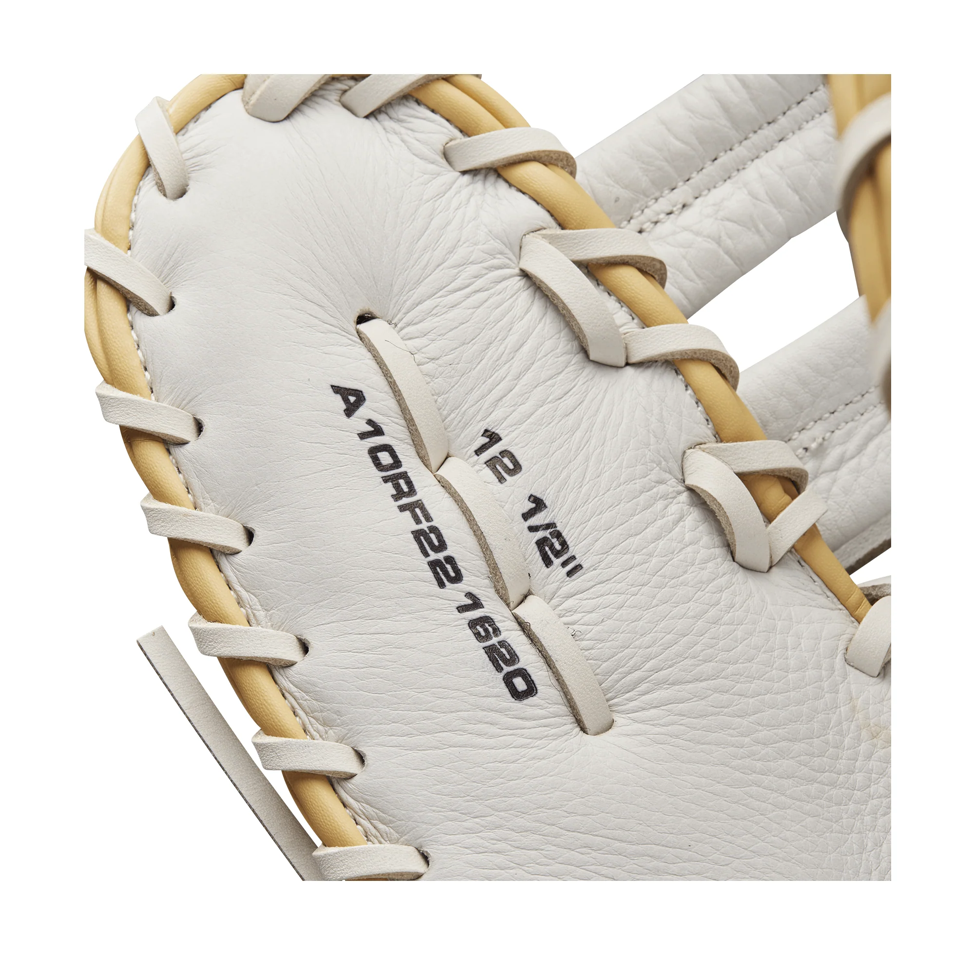 Wilson A1000  Fastpitch 1620 1B Mitt 12.5 White/Blonde/Grey - Image 6