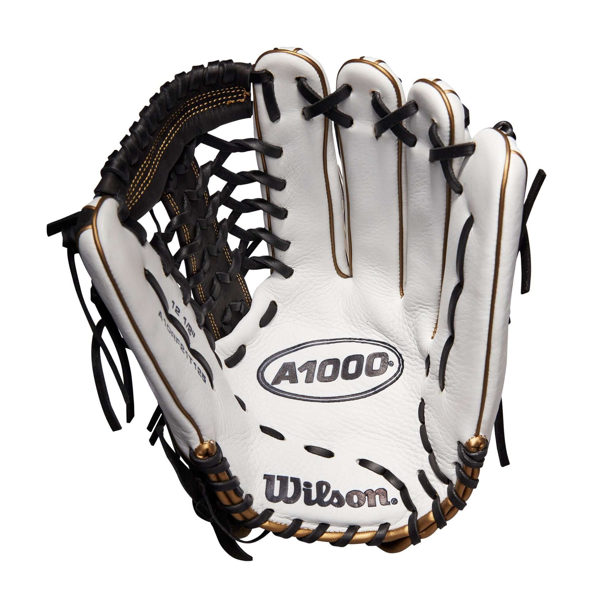 Wilson A1000  Fastpitch T125 12.5 White/White/Black & Blonde - Image 3