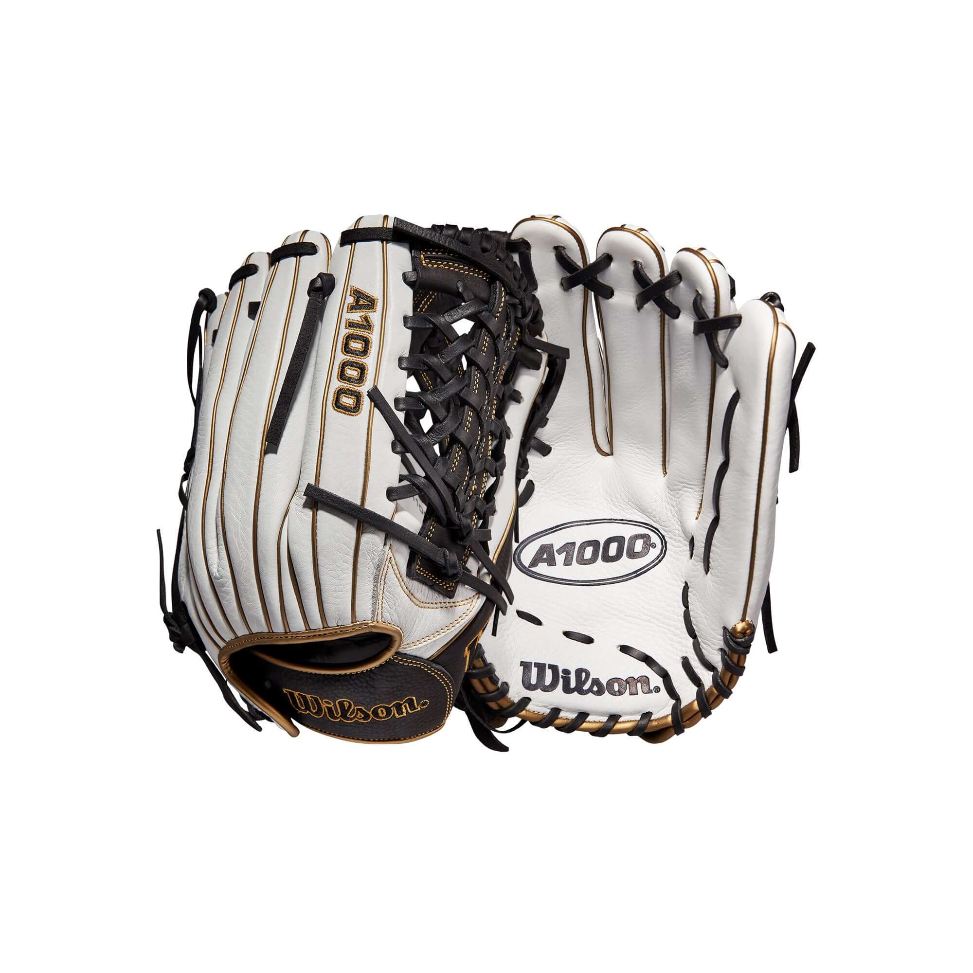 Wilson A1000  Fastpitch T125 12.5 White/White/Black & Blonde - Image 7