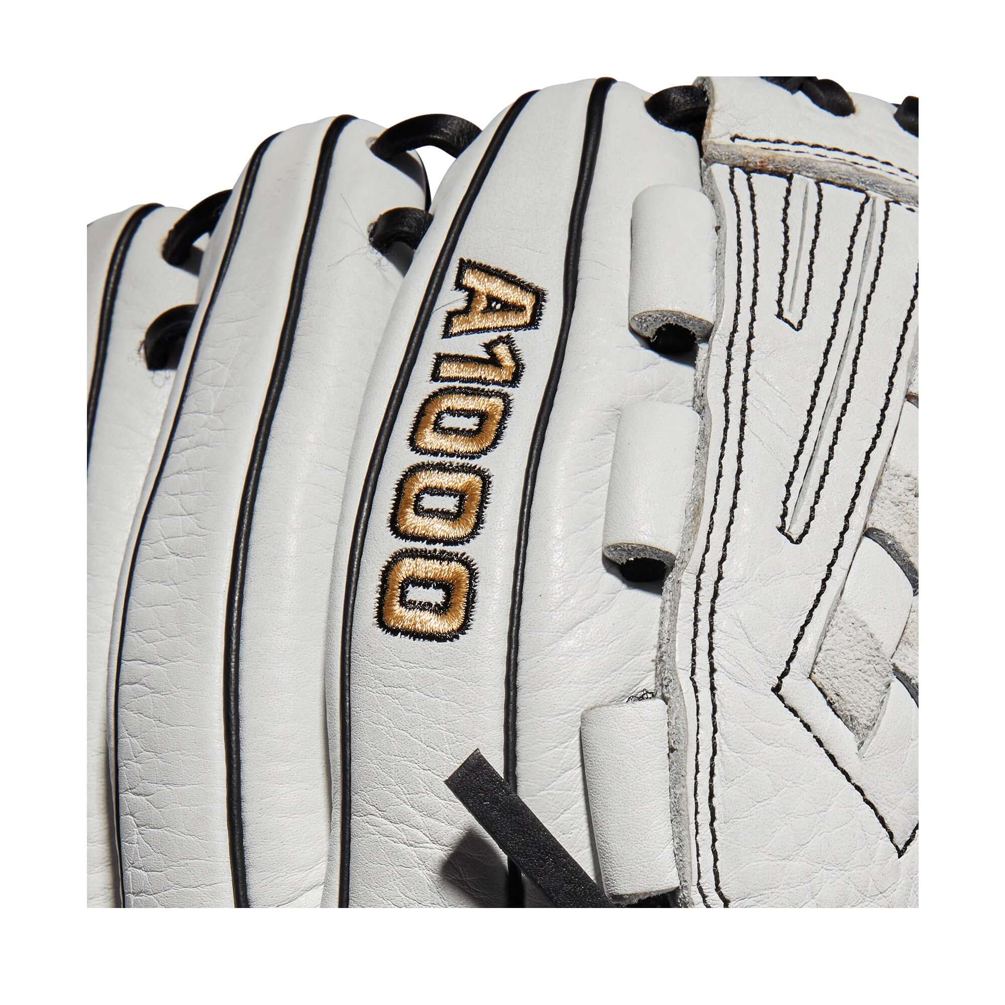 Wilson A1000  Fastpitch  Outfield/Pitcher's glove V125 12.5 White/White/Black & Blonde - Image 6