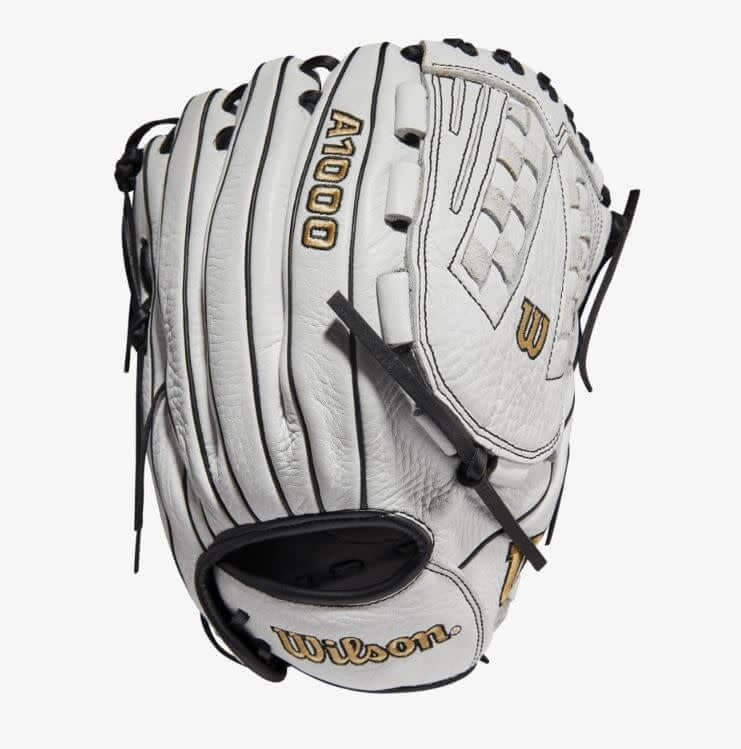 Wilson A1000 Fastpitch V125 LHT 12.5 White/White/Black & Blonde - Image 2