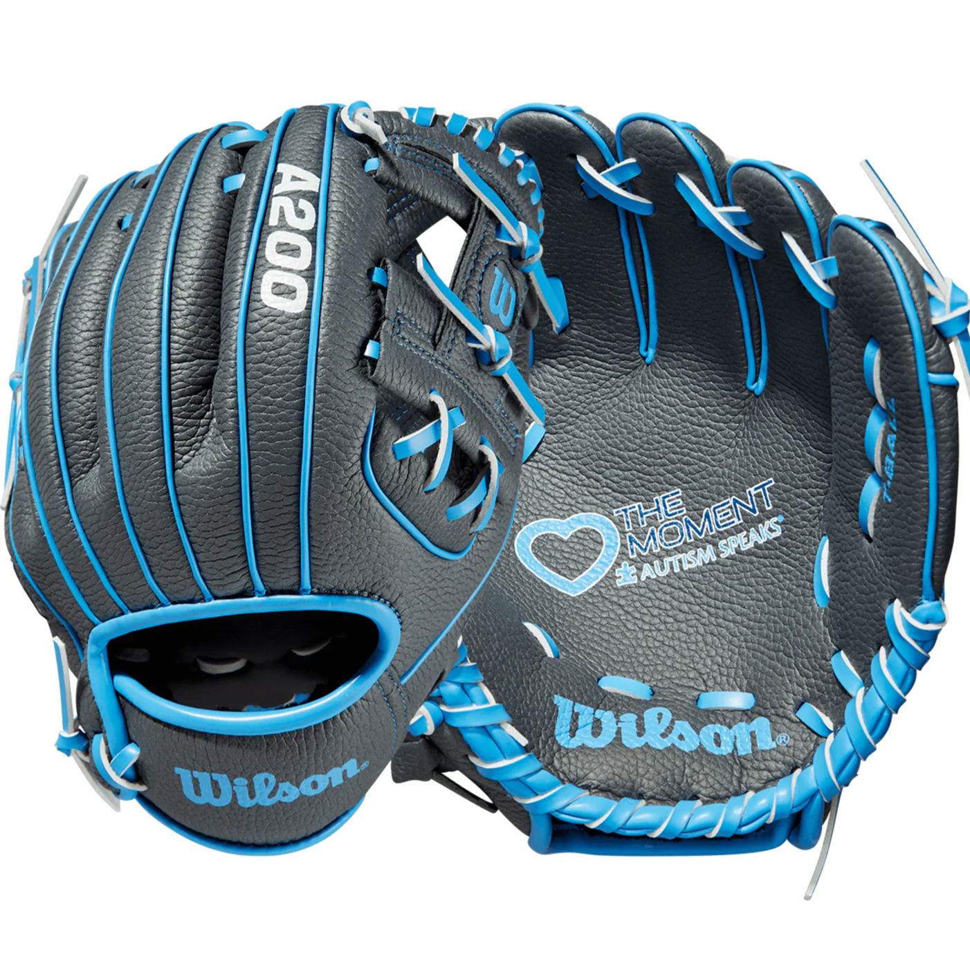 Wilson A200 Baseball Love The Moment 10" 10 Grey/Grey/Autism Speaks Blue