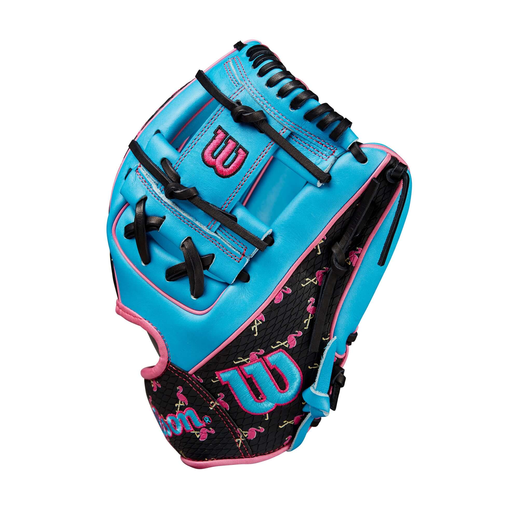 Wilson A2000 1786 March 2024 Glove of the Month (GOTM) 11.5 Tropical Blue Flamingo - Image 4